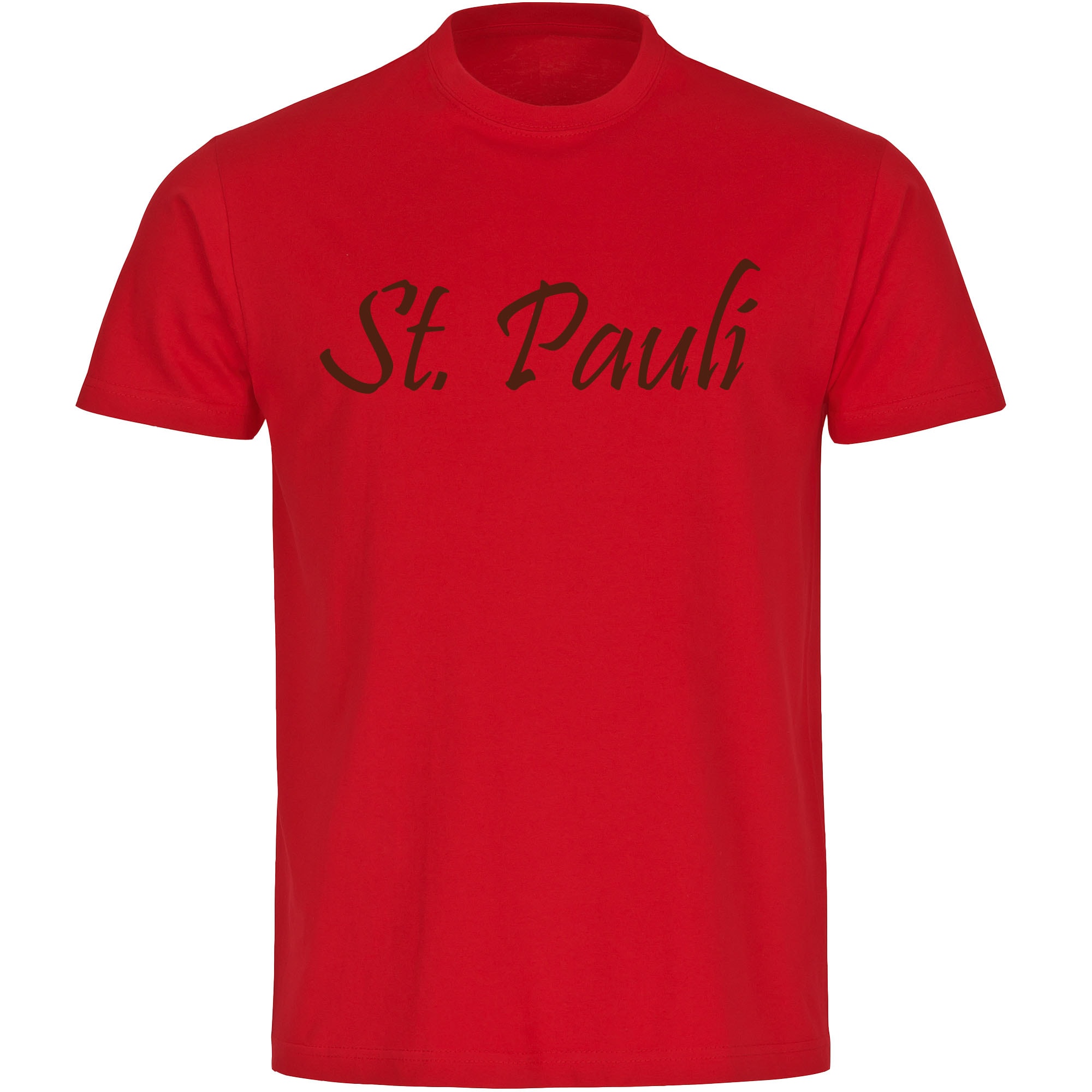 multifanshop Kinder T-Shirt - St. Pauli - Schriftzug - Druck braun - Kind - Bild 1