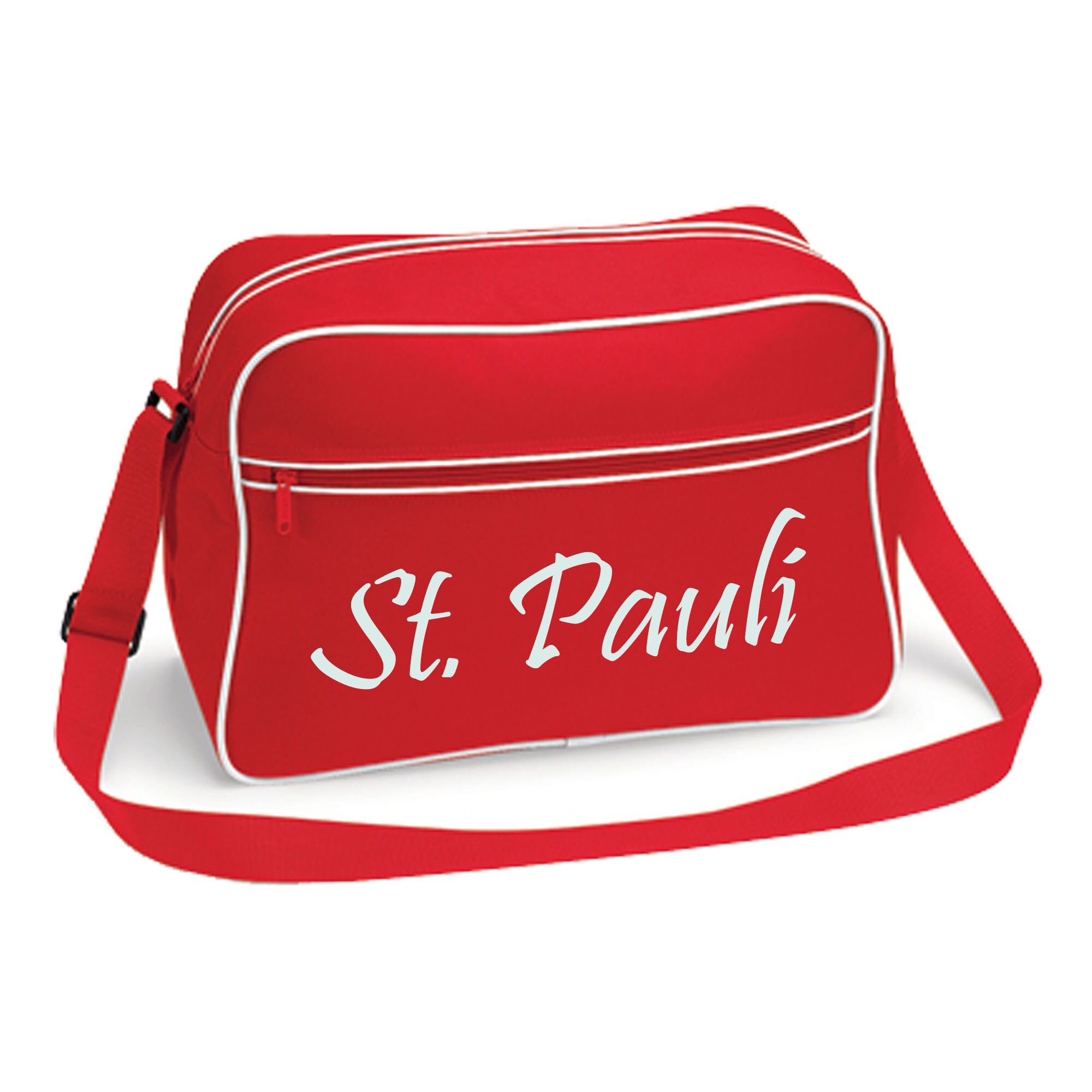 multifanshop Retrotasche - St. Pauli - Schriftzug - Druck wei&szlig; - Tasche - Bild 1