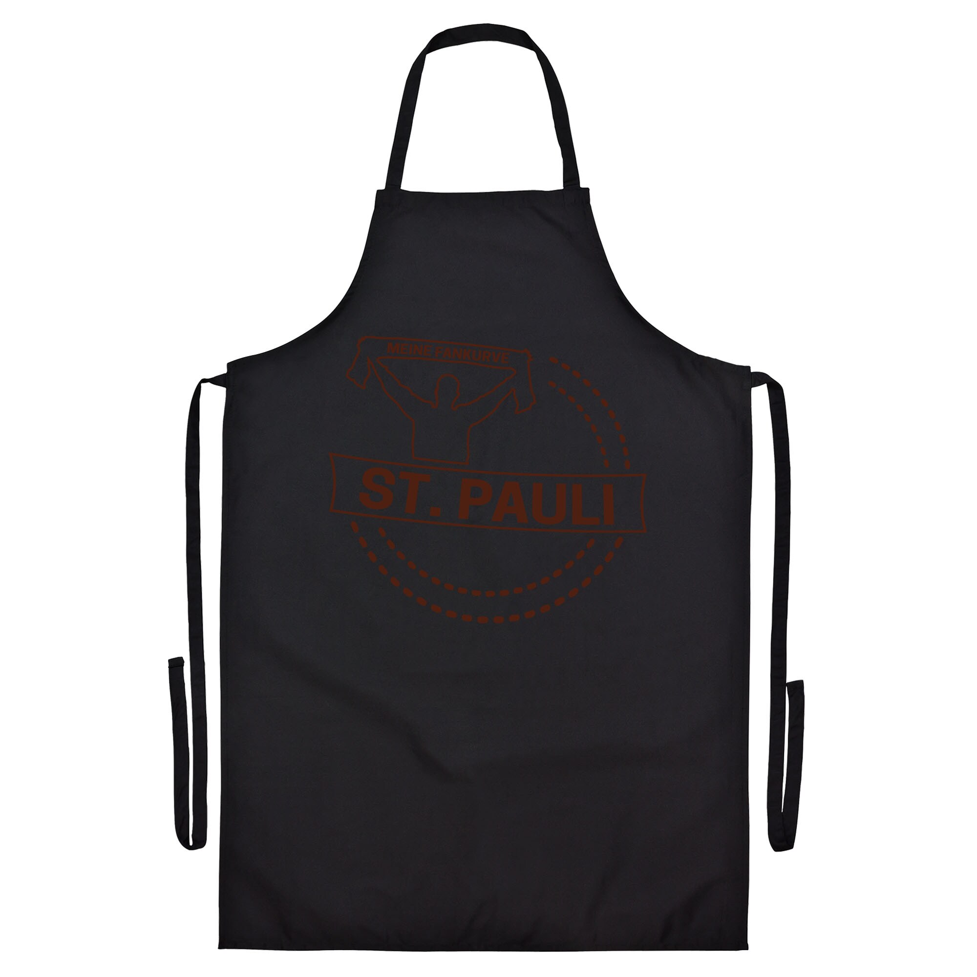 multifanshop Grillsch&uuml;rze - St. Pauli - Meine Fankurve - Druck braun - Sch&uuml;rze - Bild 1