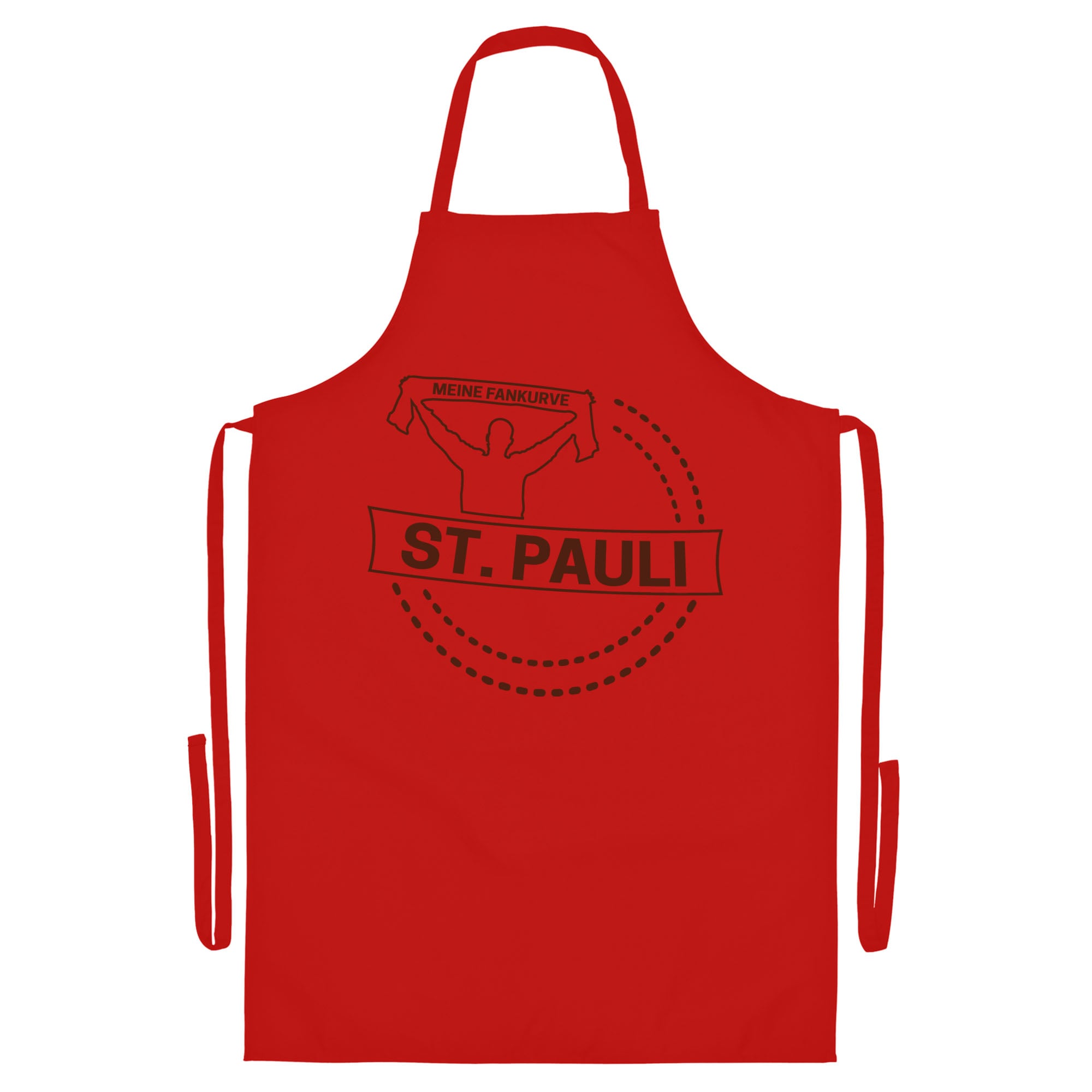 multifanshop Grillsch&uuml;rze - St. Pauli - Meine Fankurve - Druck braun - Sch&uuml;rze - Bild 1