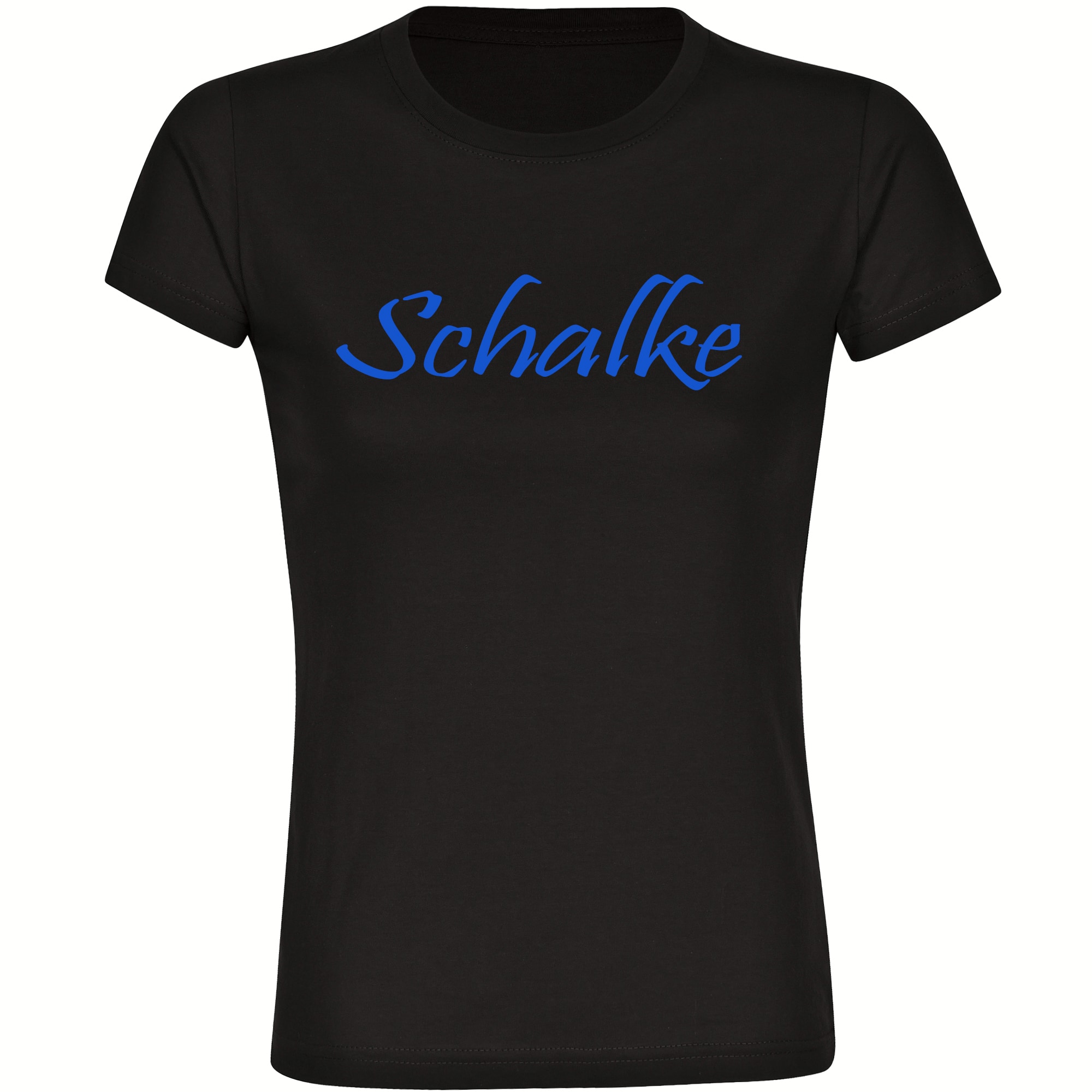 multifanshop Damen T-Shirt - Schalke - Schriftzug - Druck blau - Frauen - Bild 1