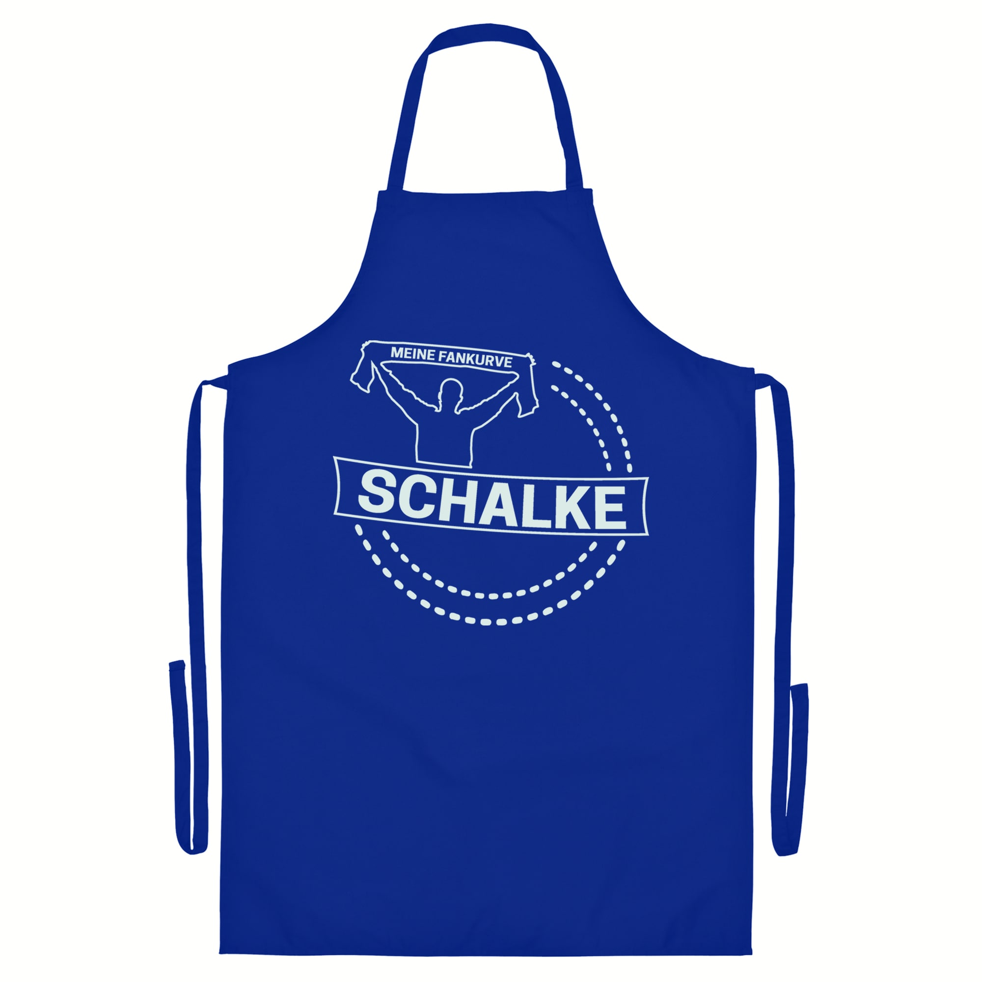 multifanshop Grillsch&uuml;rze - Schalke - Meine Fankurve - Druck wei&szlig; - Sch&uuml;rze - Bild 1