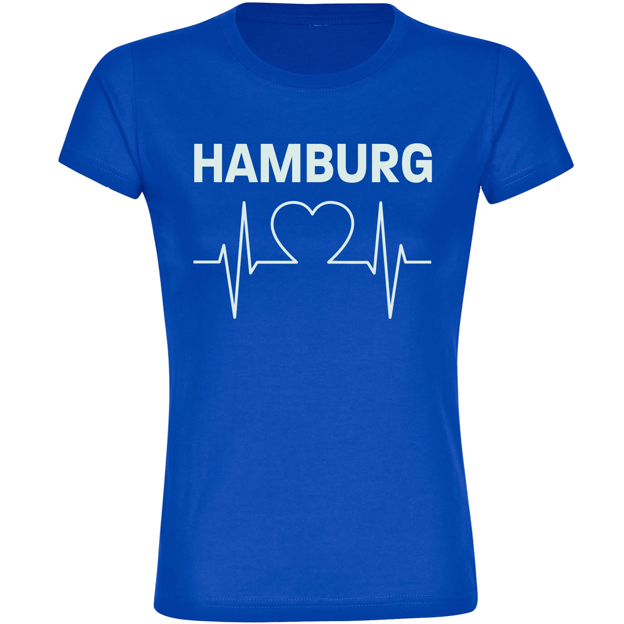 multifanshop Damen T-Shirt - Hamburg - Herzschlag - Druck wei&szlig; - Frauen - Bild 1