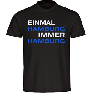 multifanshop Kinder T-Shirt - Hamburg - Einmal Immer - Druck blau - Kind - Bild 1