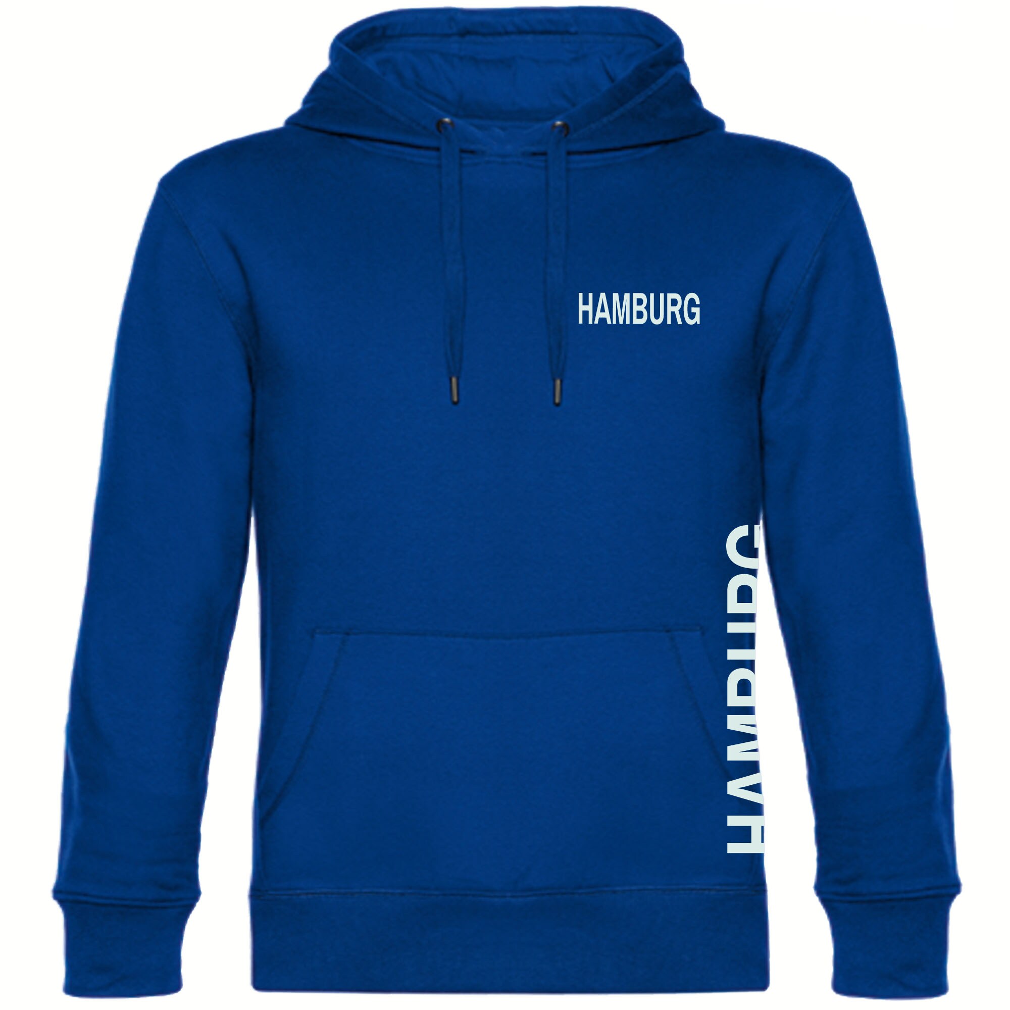 multifanshop Kapuzen Sweatshirt - Hamburg - Brust & Seite - Druck wei&szlig; - Hoodie - Bild 1