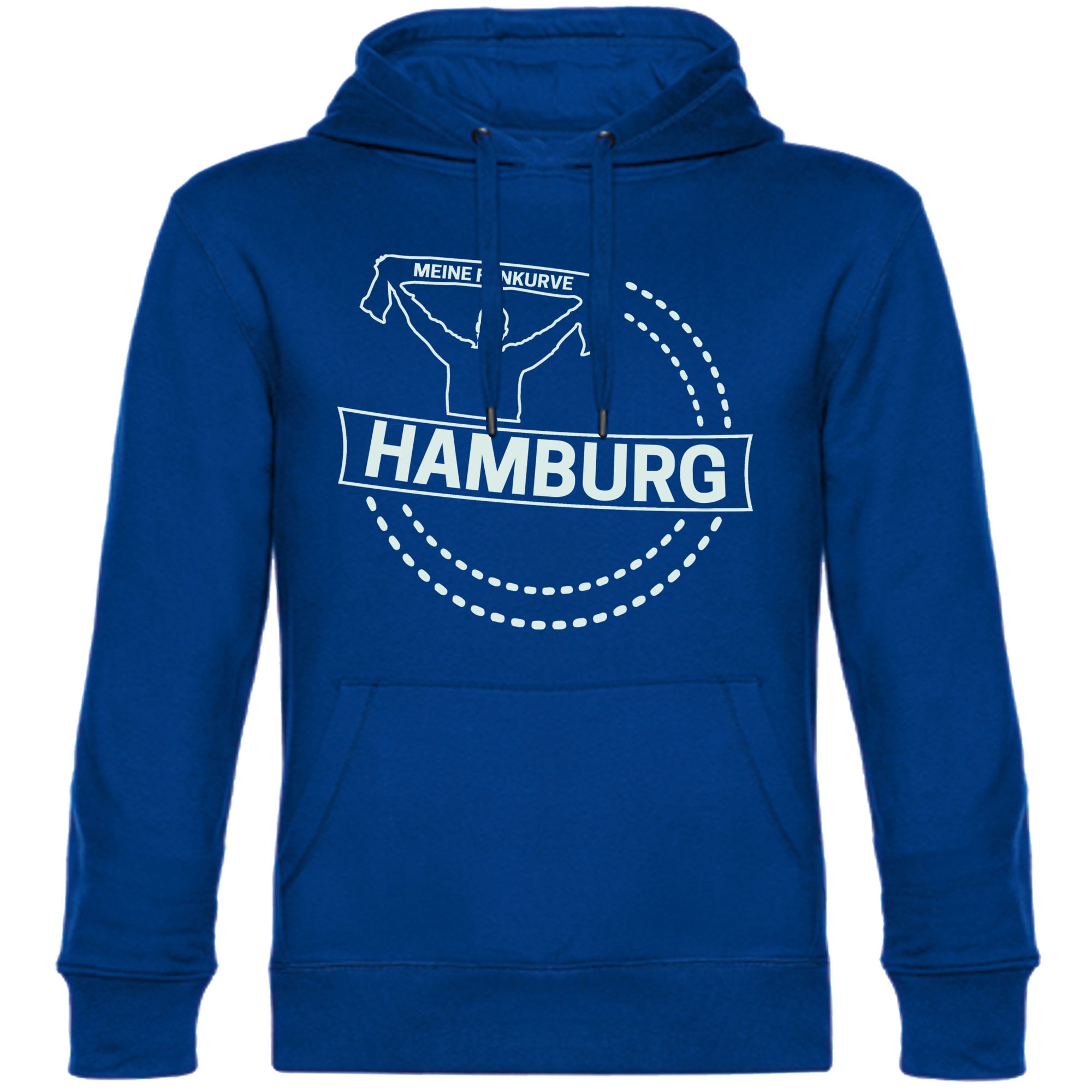 multifanshop Kapuzen Sweatshirt - Hamburg - Meine Fankurve - Druck wei&szlig; - Hoodie - Bild 1