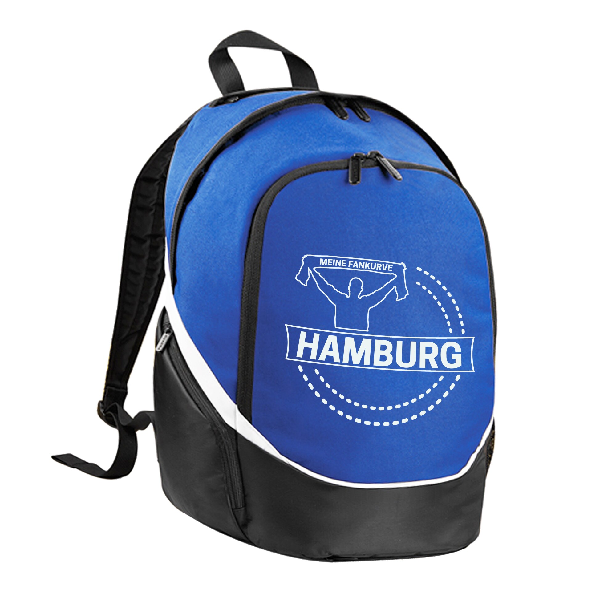 multifanshop Rucksack - Hamburg - Meine Fankurve - Druck wei&szlig; - Tasche - Bild 1