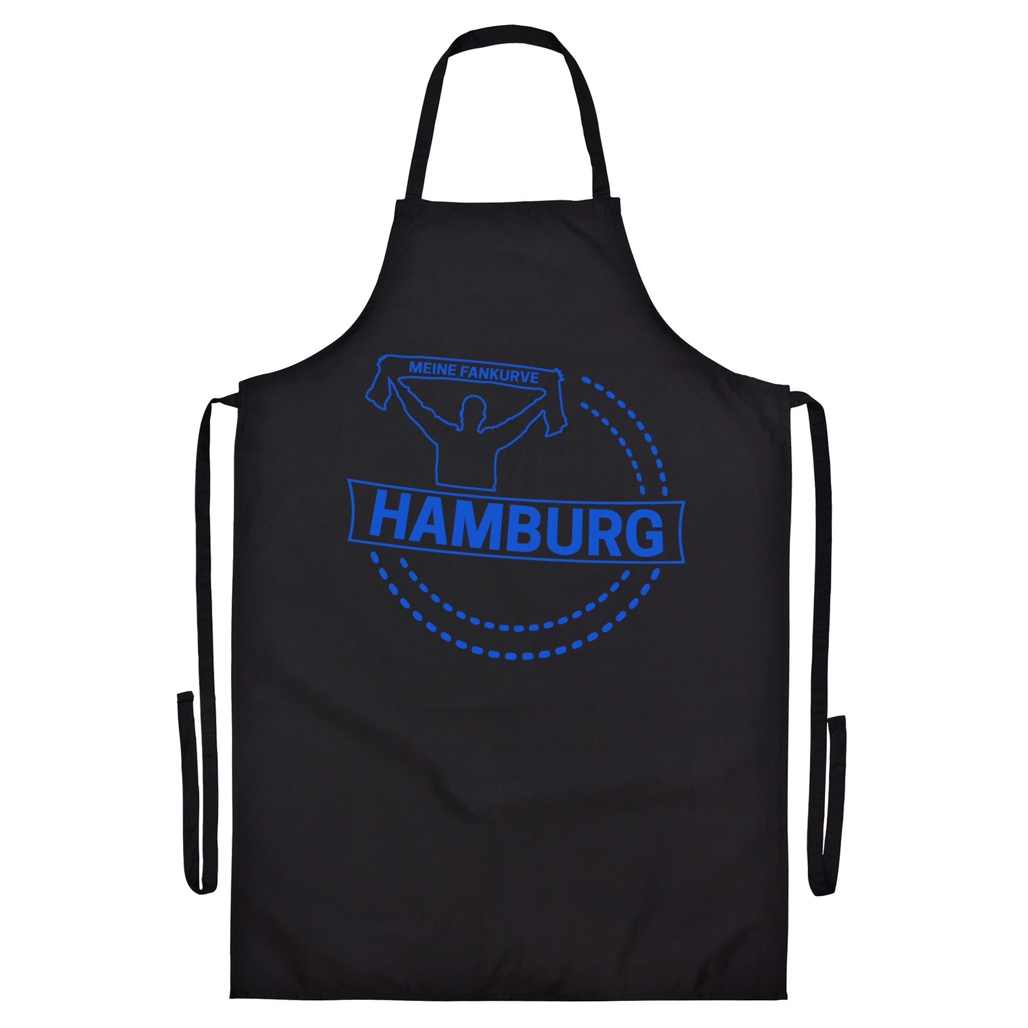 multifanshop Grillsch&uuml;rze - Hamburg - Meine Fankurve - Druck blau - Sch&uuml;rze - Bild 1