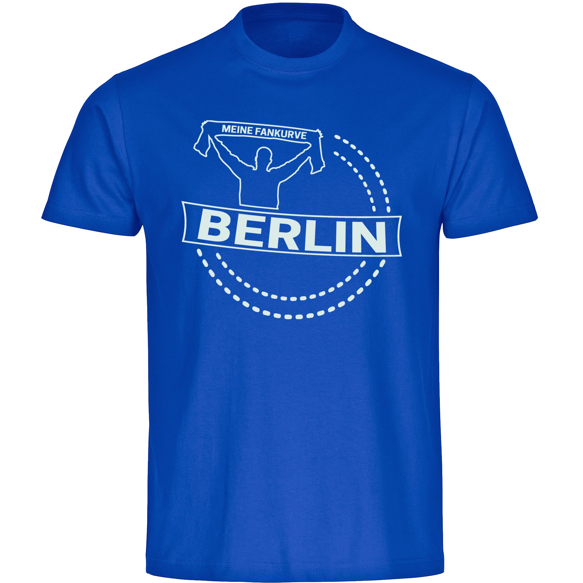 multifanshop Herren T-Shirt - Berlin blau - Meine Fankurve - Druck wei&szlig; - M&auml;nner - Bild 1