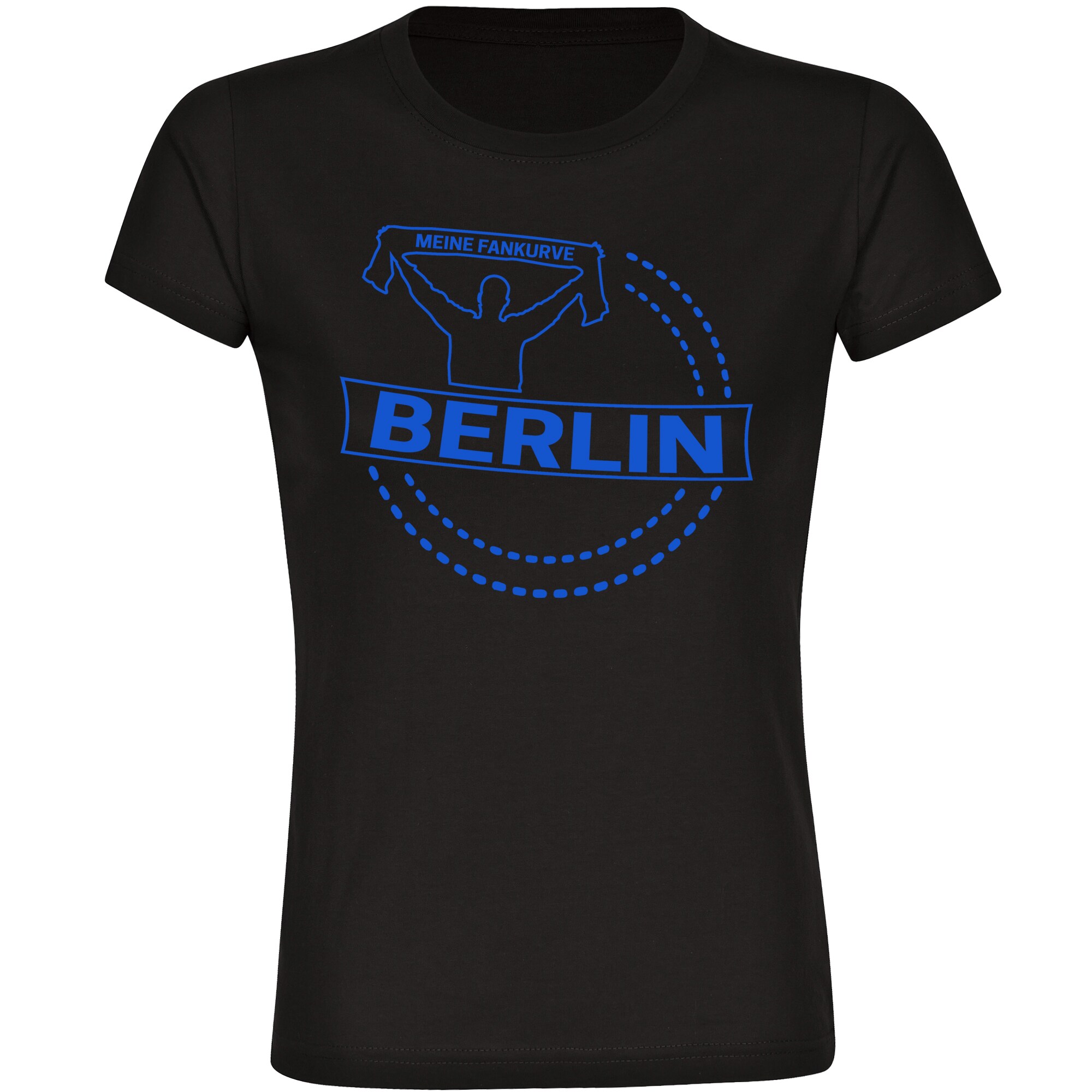 multifanshop Damen T-Shirt - Berlin blau - Meine Fankurve - Druck blau - Frauen - Bild 1