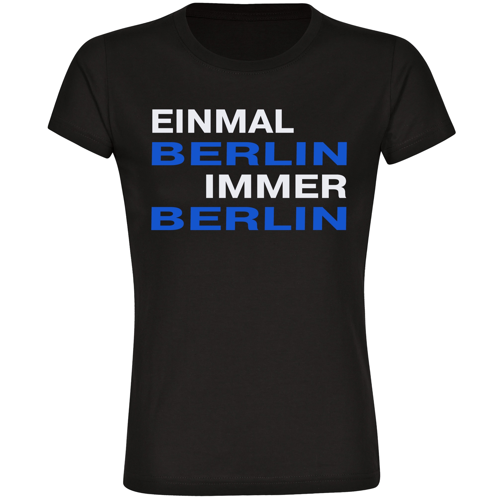 multifanshop Damen T-Shirt - Berlin blau - Einmal Immer - Druck blau - Frauen - Bild 1