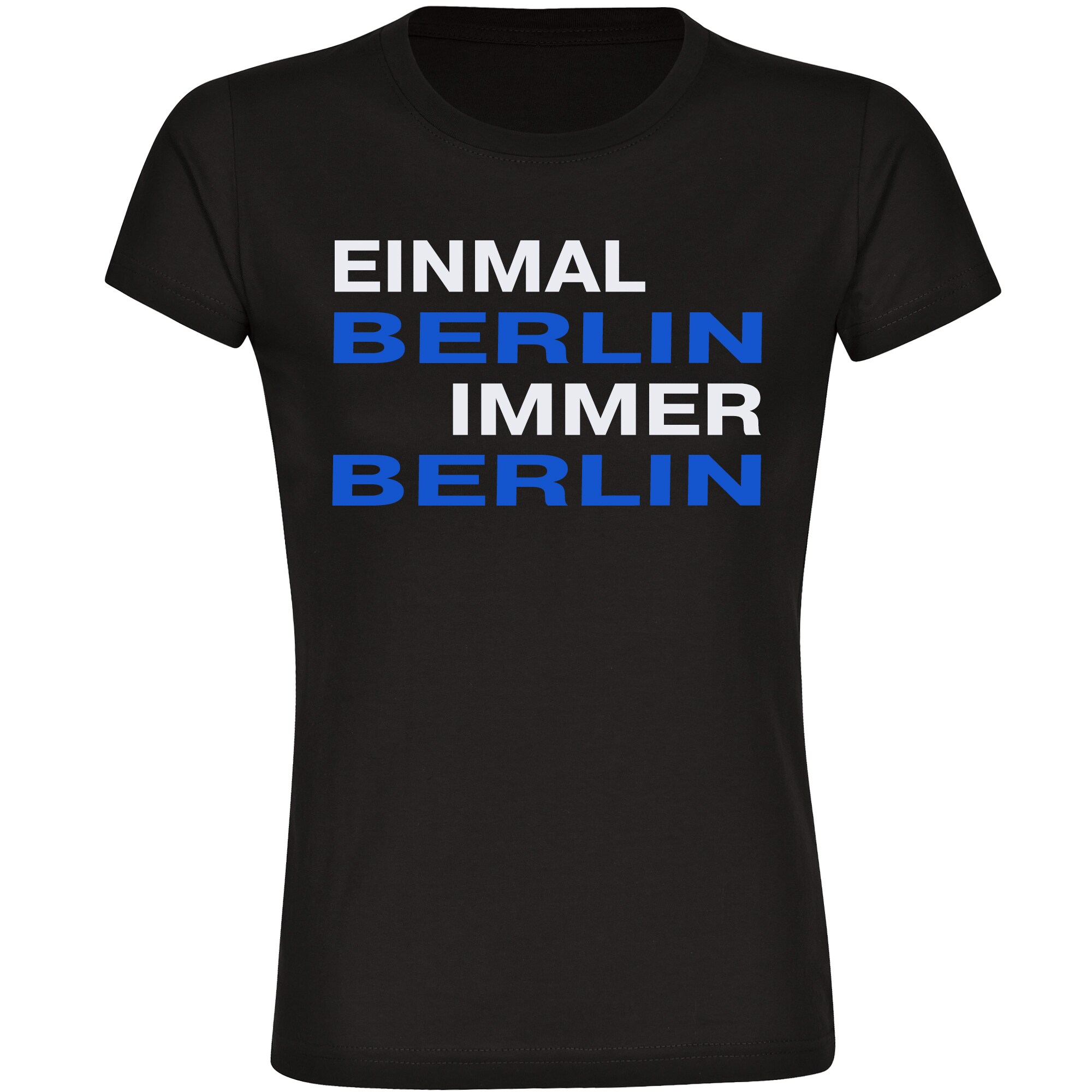 multifanshop Damen T-Shirt - Berlin blau - Einmal Immer - Druck blau - Frauen - Bild 1