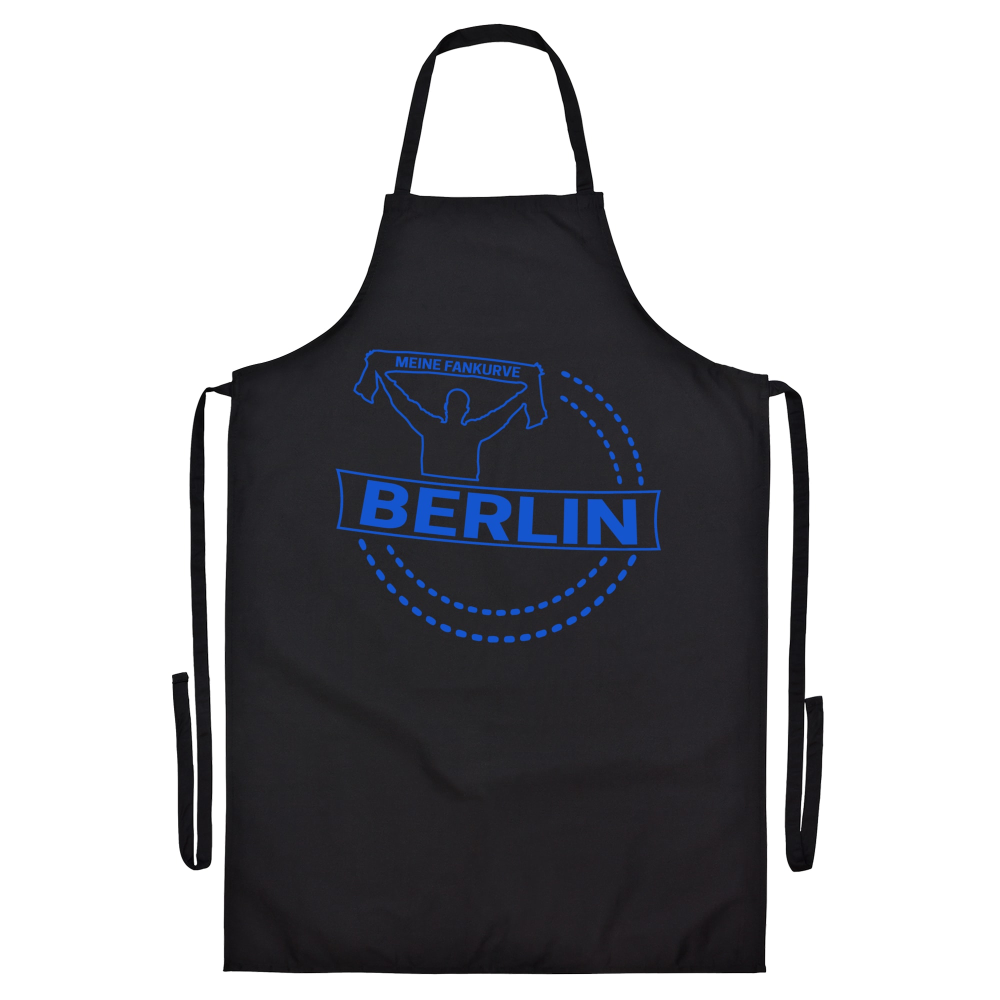 multifanshop Grillsch&uuml;rze - Berlin blau - Meine Fankurve - Druck blau - Sch&uuml;rze - Bild 1