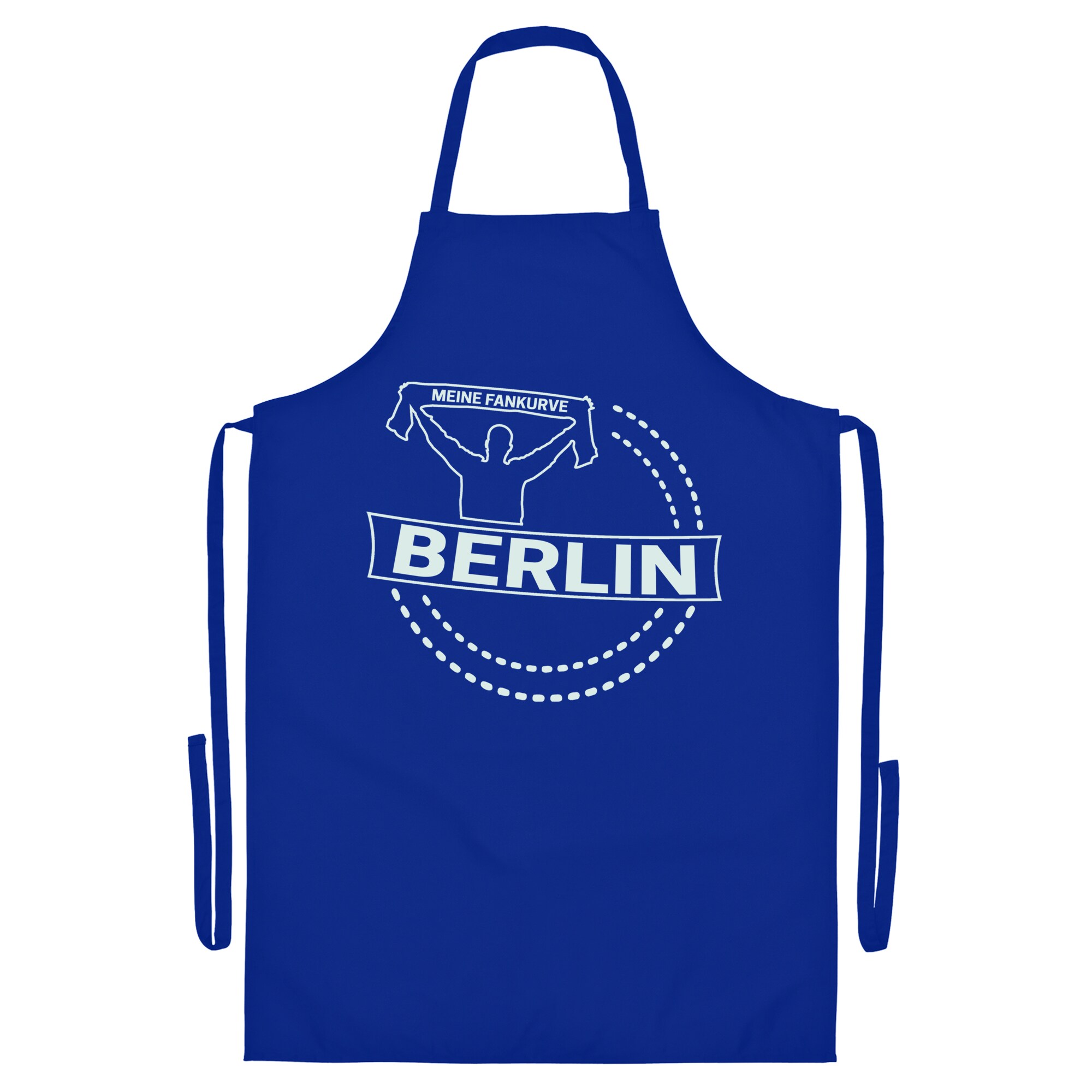 multifanshop Grillsch&uuml;rze - Berlin blau - Meine Fankurve - Druck wei&szlig; - Sch&uuml;rze - Bild 1