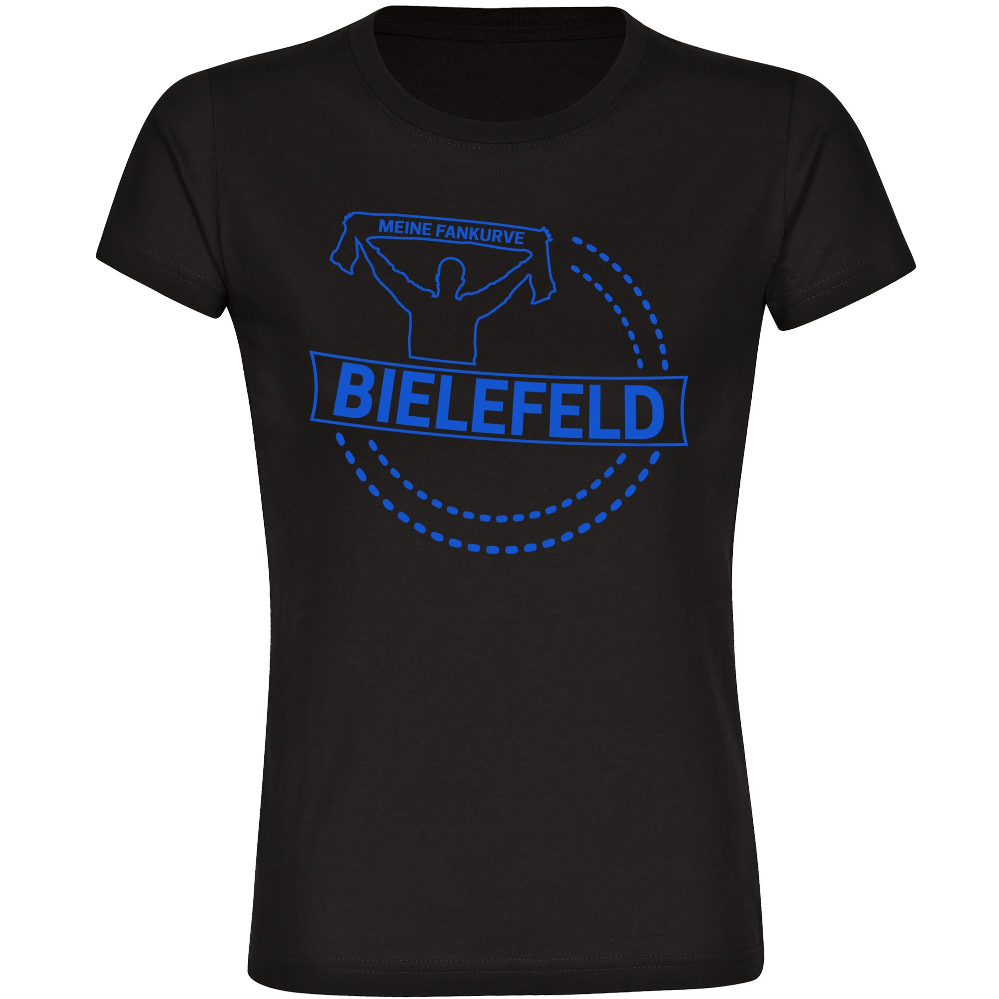 multifanshop Damen T-Shirt - Bielefeld - Meine Fankurve - Druck blau - Frauen - Bild 1