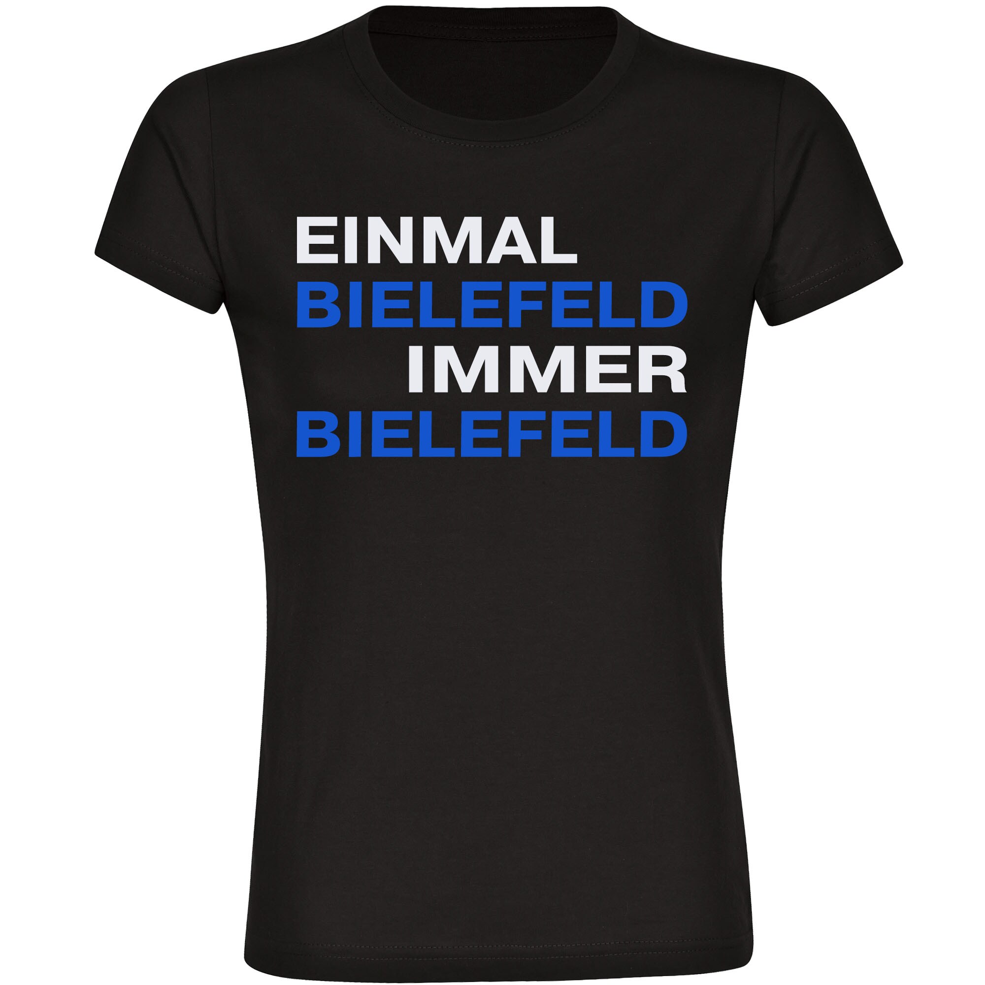 multifanshop Damen T-Shirt - Bielefeld - Einmal Immer - Druck blau - Frauen - Bild 1