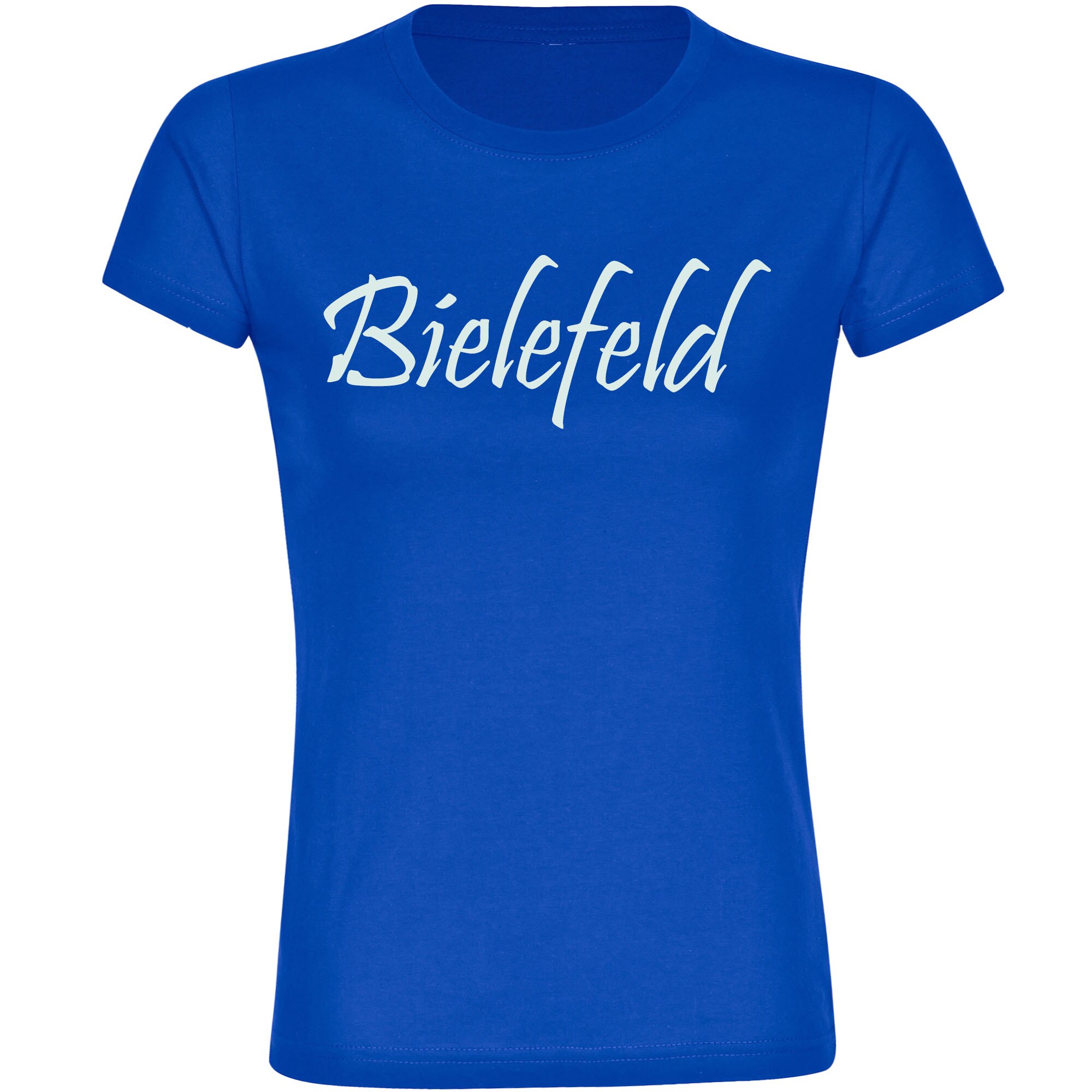multifanshop Damen T-Shirt - Bielefeld - Schriftzug - Druck wei&szlig; - Frauen - Bild 1