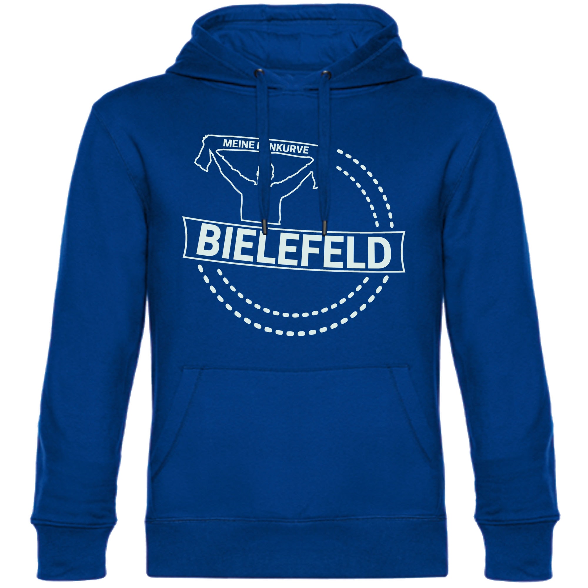 multifanshop Kapuzen Sweatshirt - Bielefeld - Meine Fankurve - Druck wei&szlig; - Hoodie - Bild 1