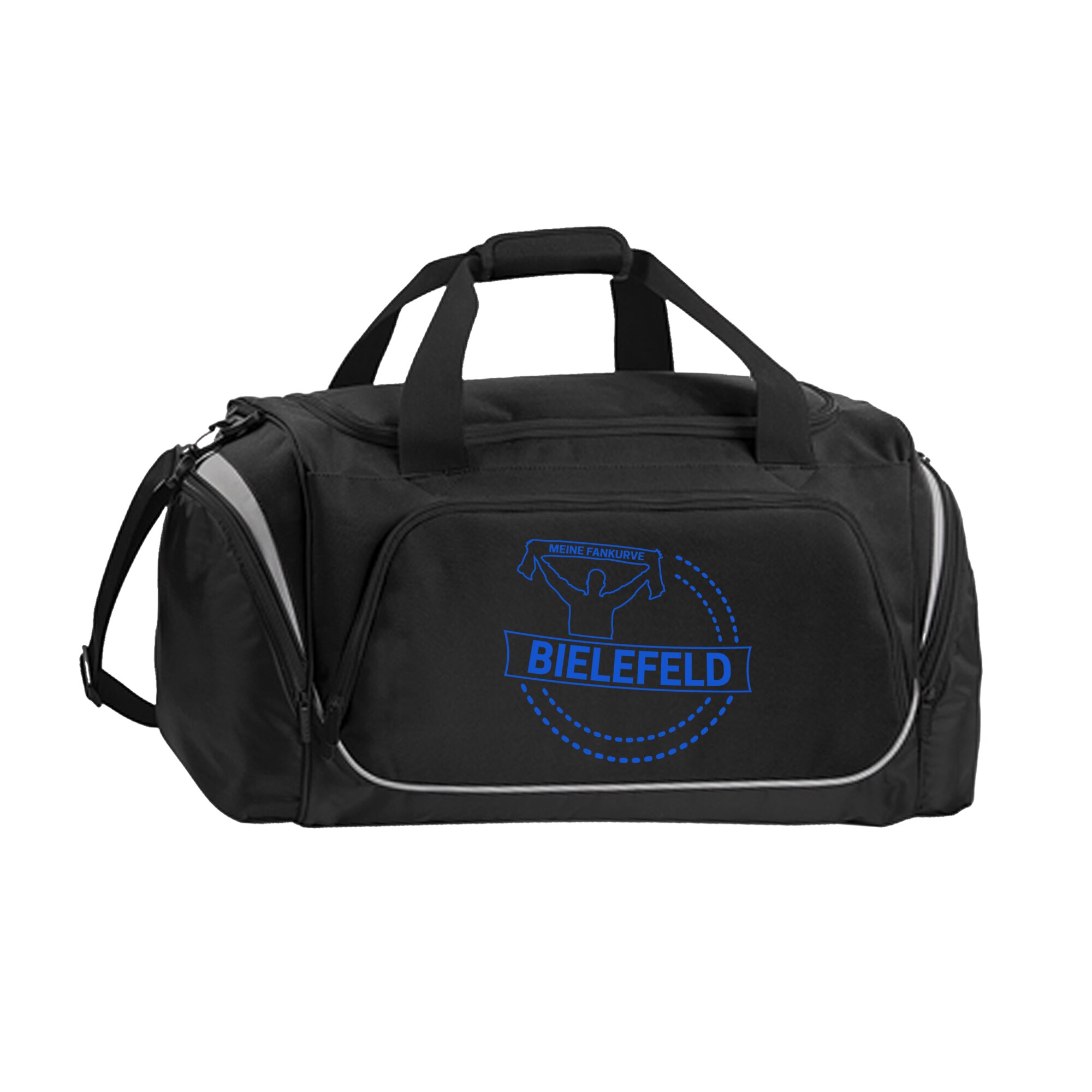 multifanshop Sporttasche - Bielefeld - Meine Fankurve - Druck blau - Tasche - Bild 1