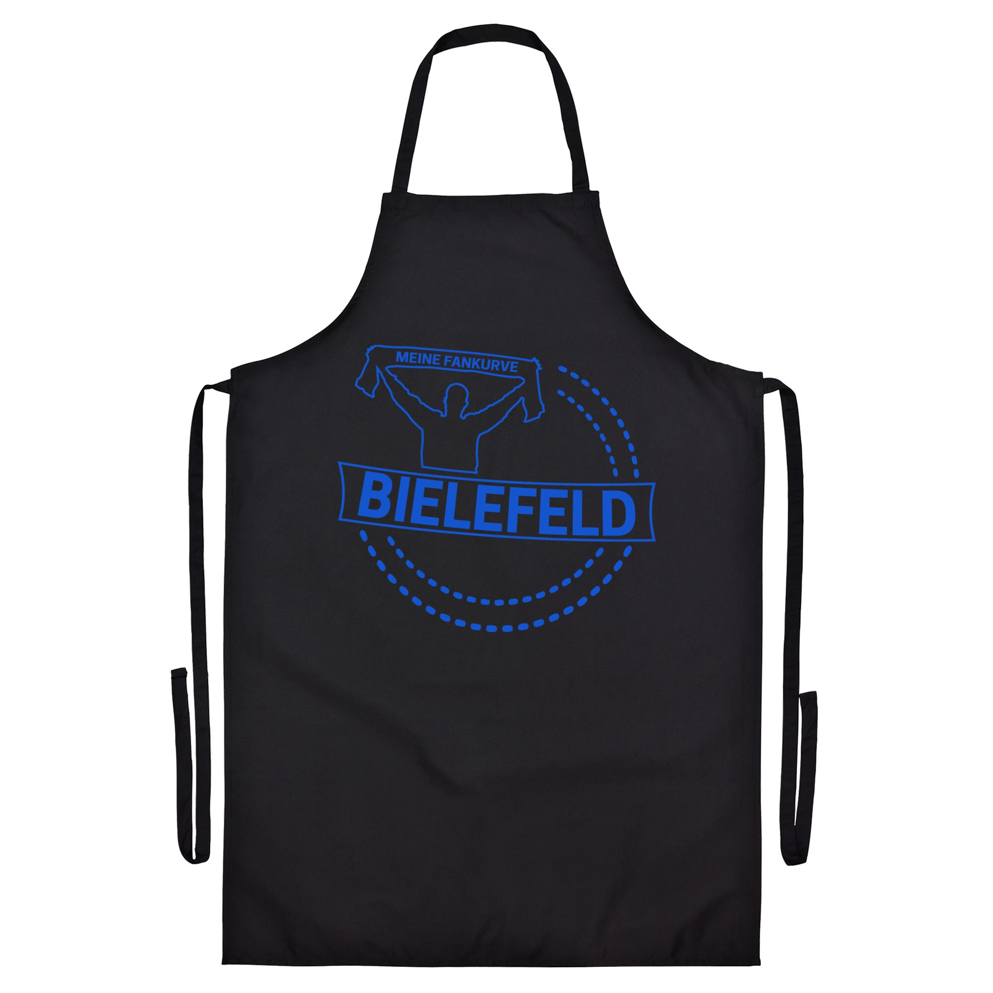 multifanshop Grillsch&uuml;rze - Bielefeld - Meine Fankurve - Druck blau - Sch&uuml;rze - Bild 1