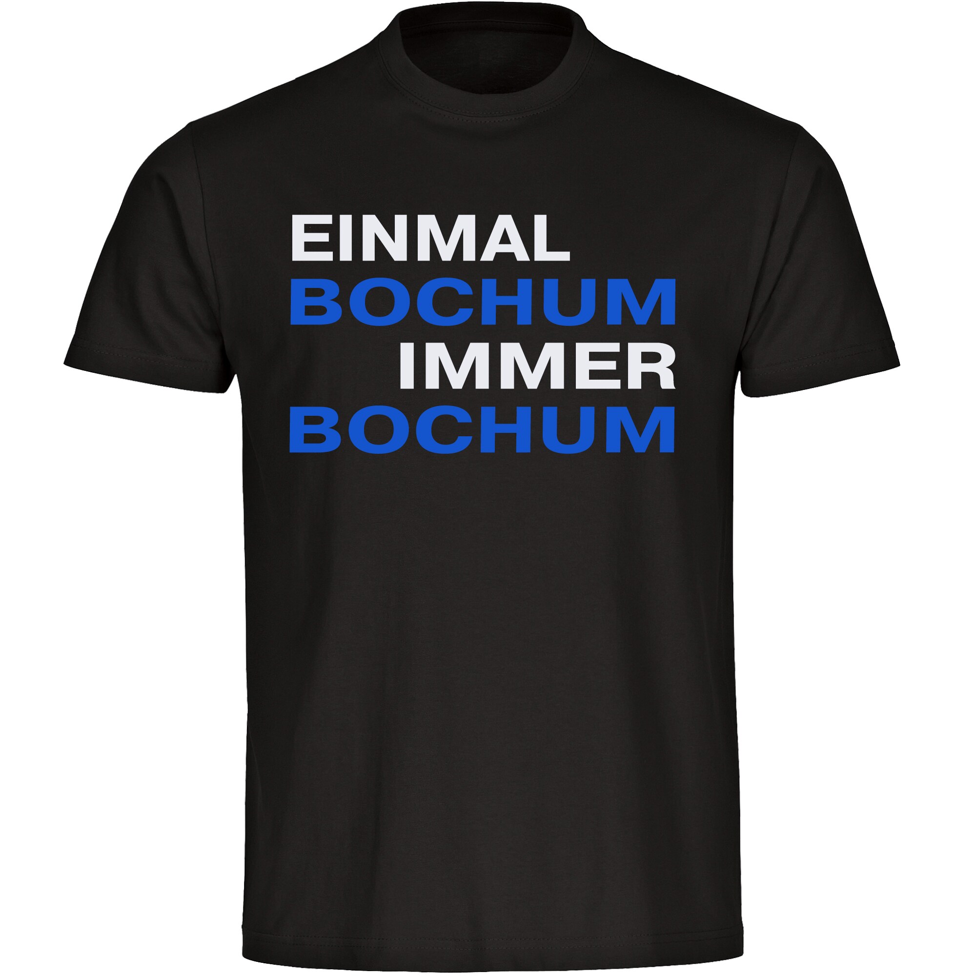 multifanshop Herren T-Shirt - Bochum - Einmal Immer - Druck blau - M&auml;nner 