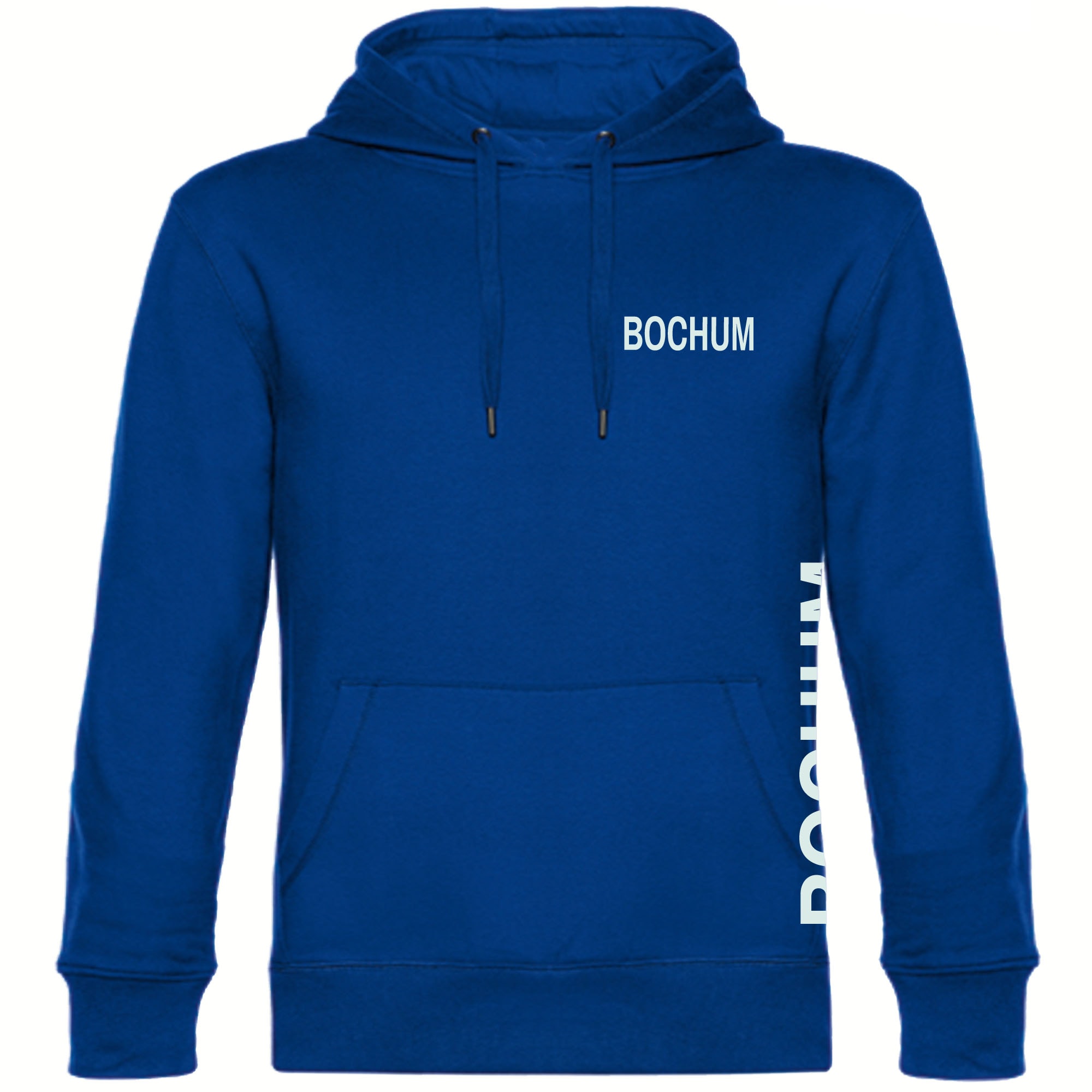 multifanshop Kapuzen Sweatshirt - Bochum - Brust & Seite - Druck wei&szlig; - Hoodie - Bild 1