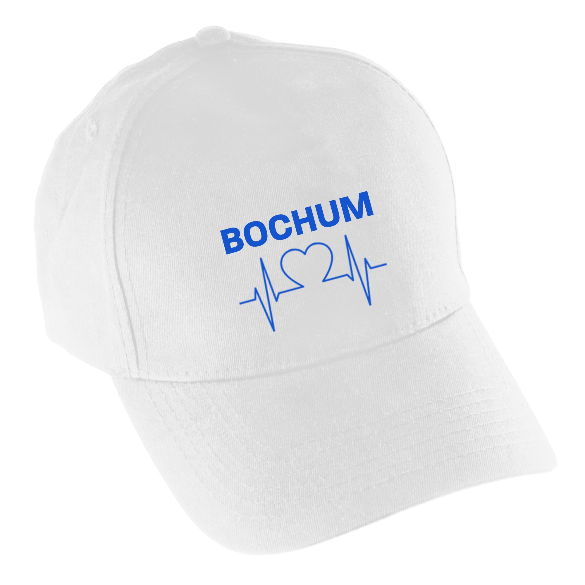 multifanshop Baseballcap - Bochum - Herzschlag - Druck blau - M&uuml;tze - Bild 1