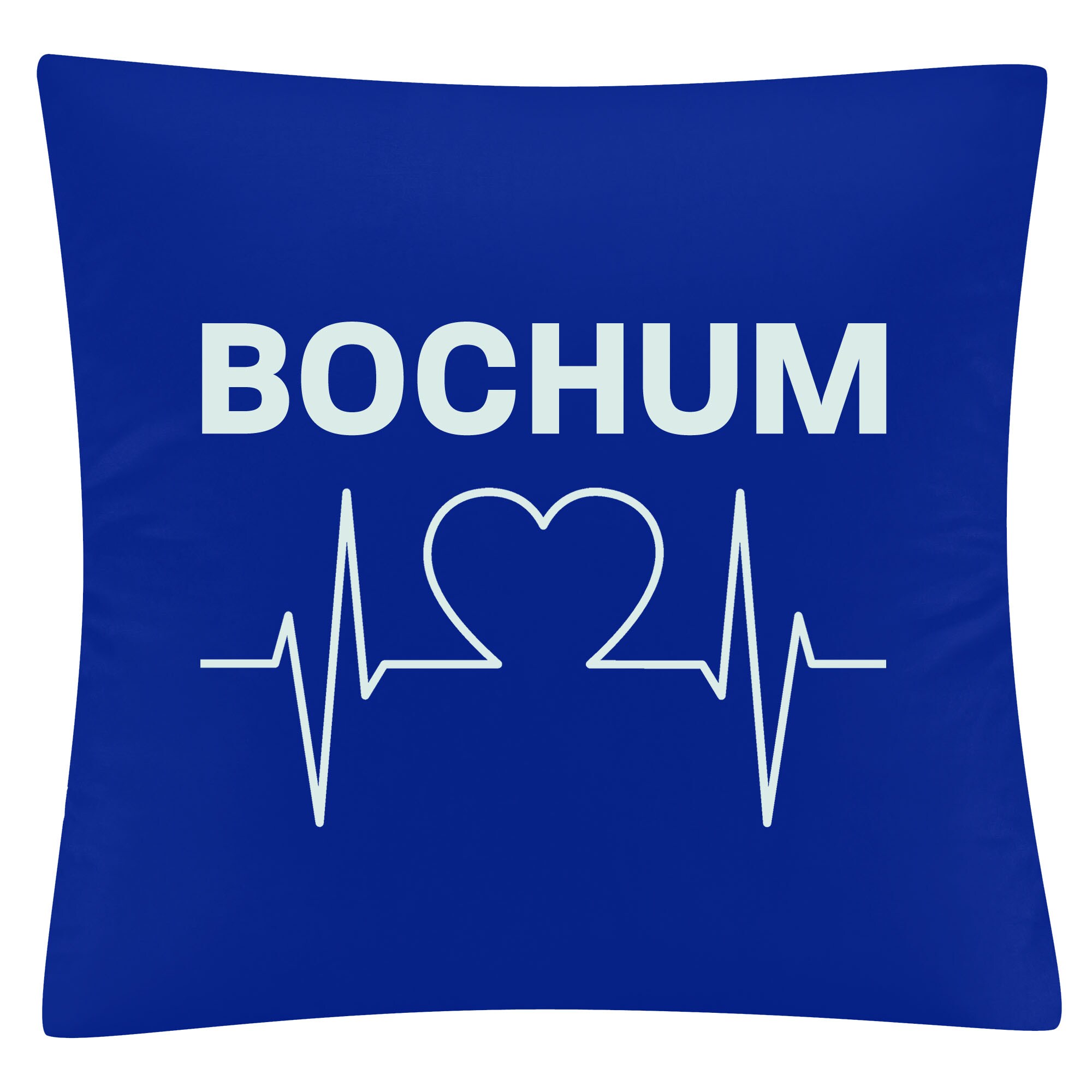 multifanshop Kissenbezug - Bochum - Herzschlag - Druck wei&szlig; - Kissen - Bild 1