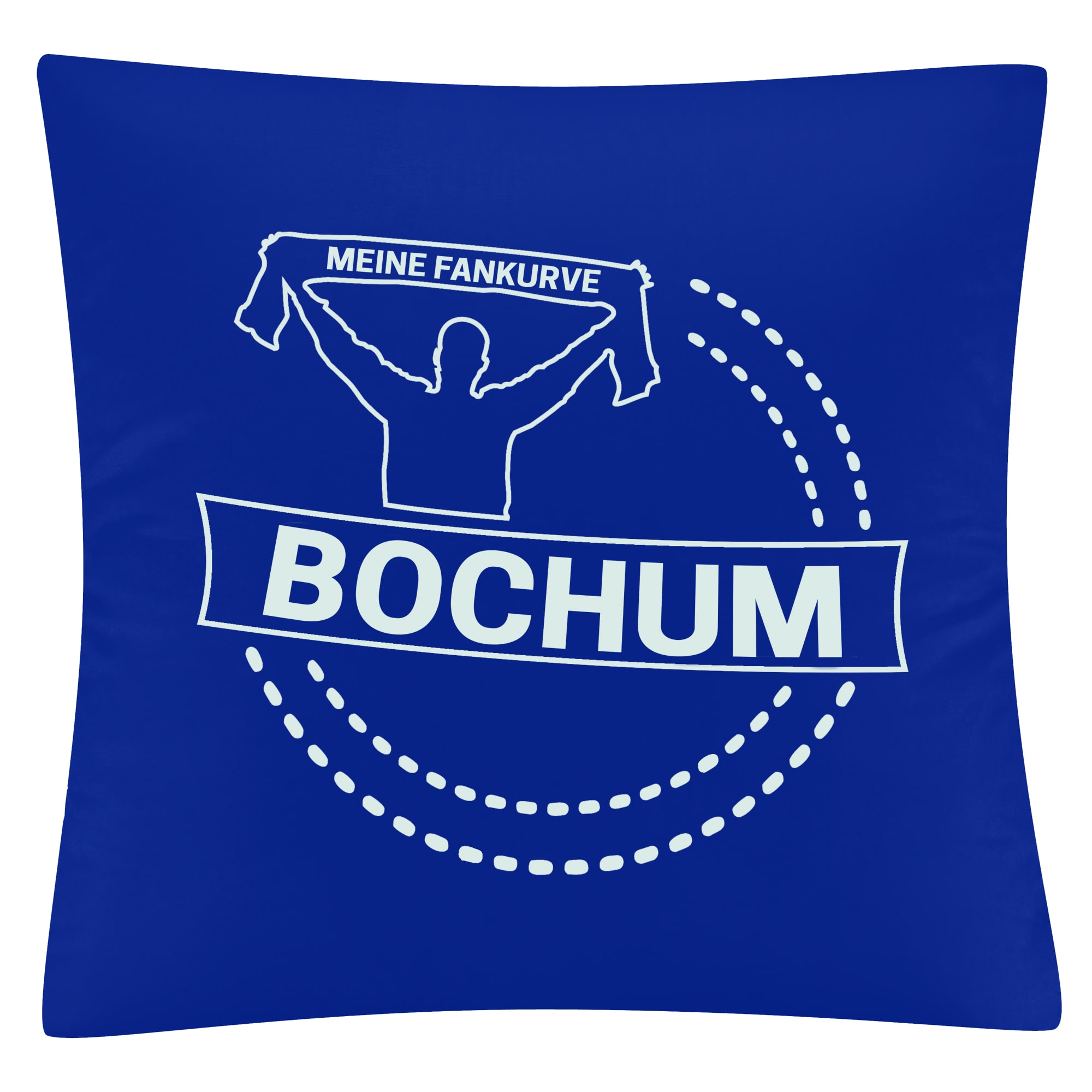multifanshop Kissenbezug - Bochum - Meine Fankurve - Druck wei&szlig; - Kissen - Bild 1
