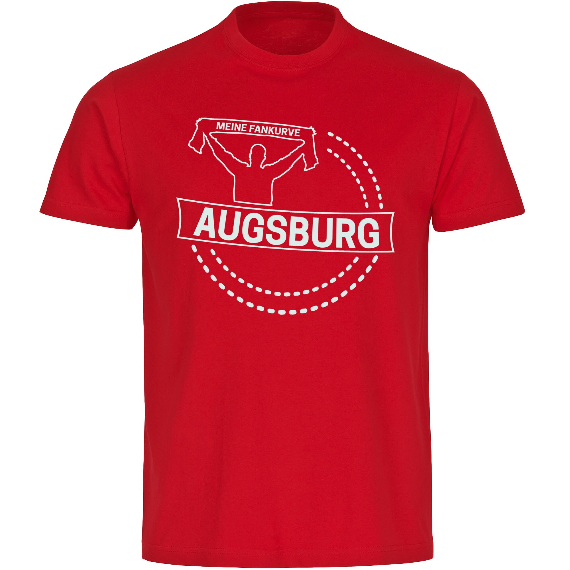 multifanshop Herren T-Shirt - Augsburg - Meine Fankurve - Druck wei&szlig; - M&auml;nner - Bild 1