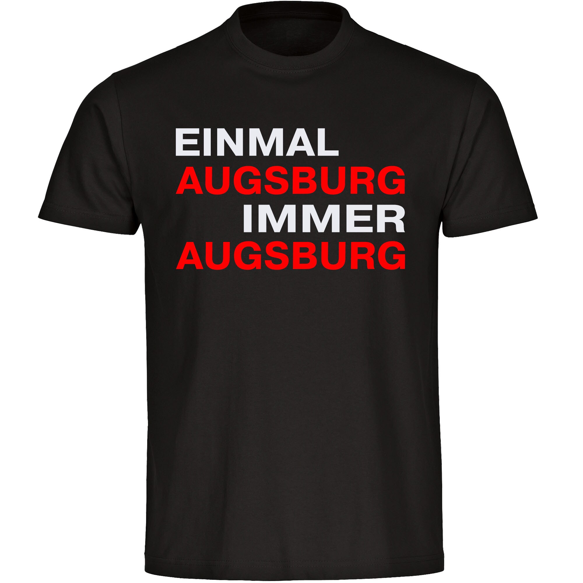 multifanshop Herren T-Shirt - Augsburg - Einmal Immer - Druck rot - M&auml;nner - Bild 1