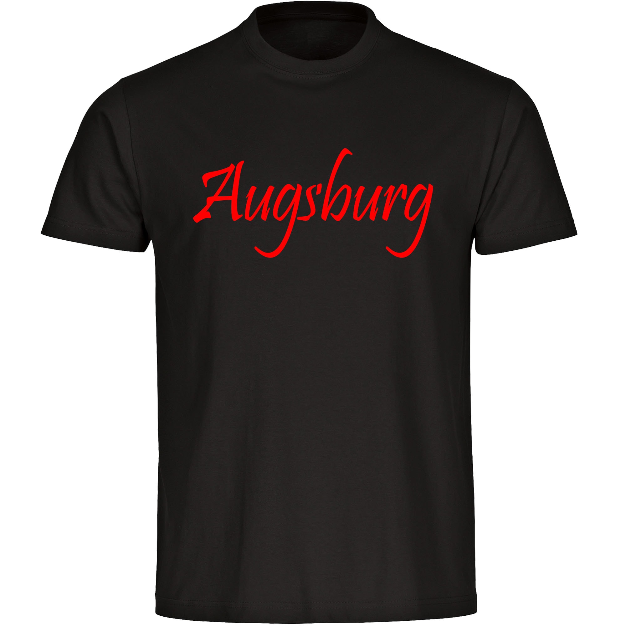 multifanshop Herren T-Shirt - Augsburg - Schriftzug - Druck rot - M&auml;nner - Bild 1