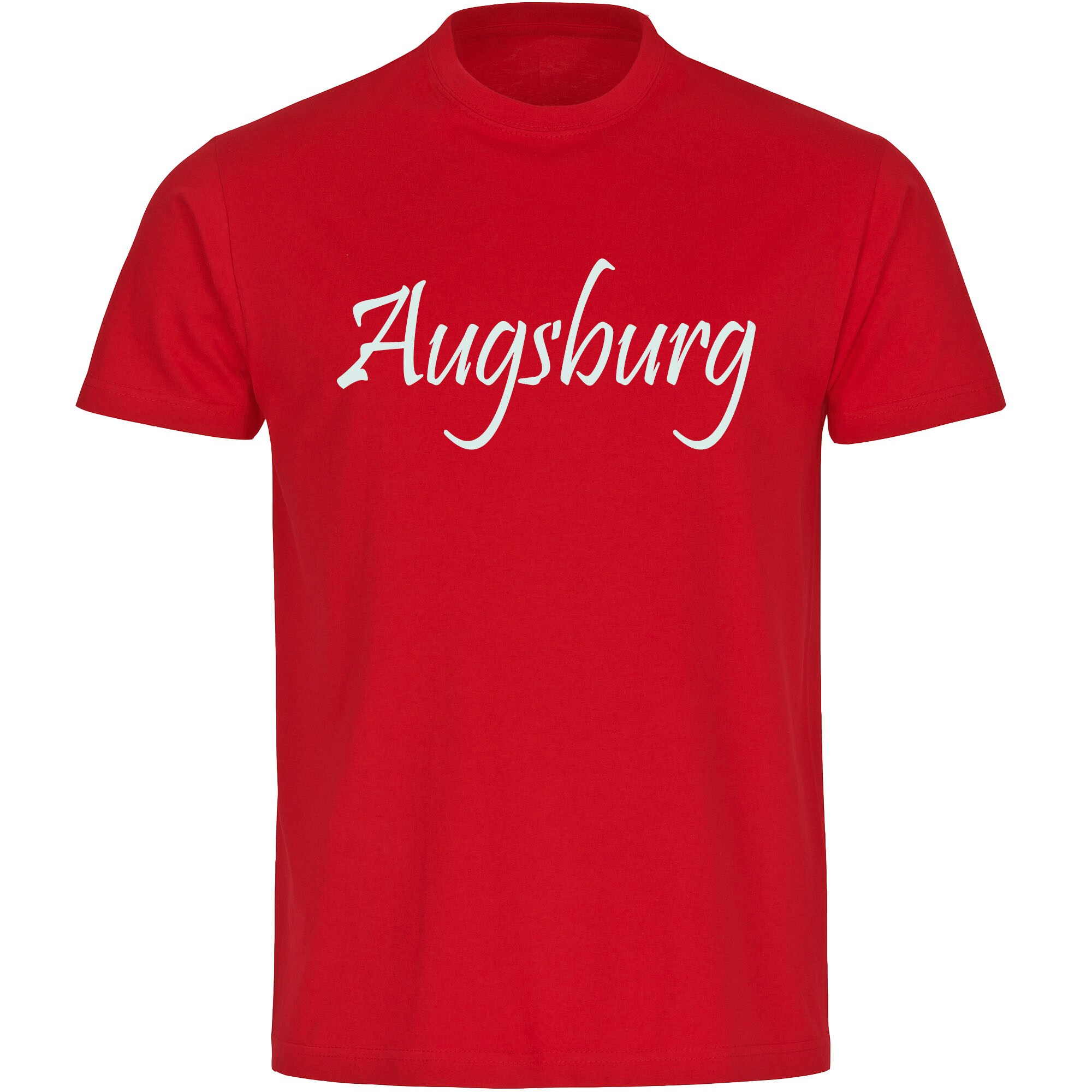 multifanshop Herren T-Shirt - Augsburg - Schriftzug - Druck wei&szlig; - M&auml;nner - Bild 1