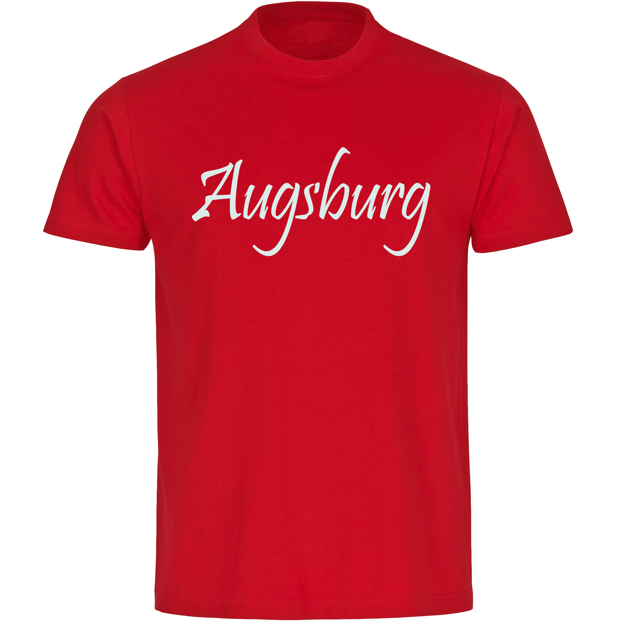 multifanshop Herren T-Shirt - Augsburg - Schriftzug - Druck wei&szlig; - M&auml;nner - Bild 1