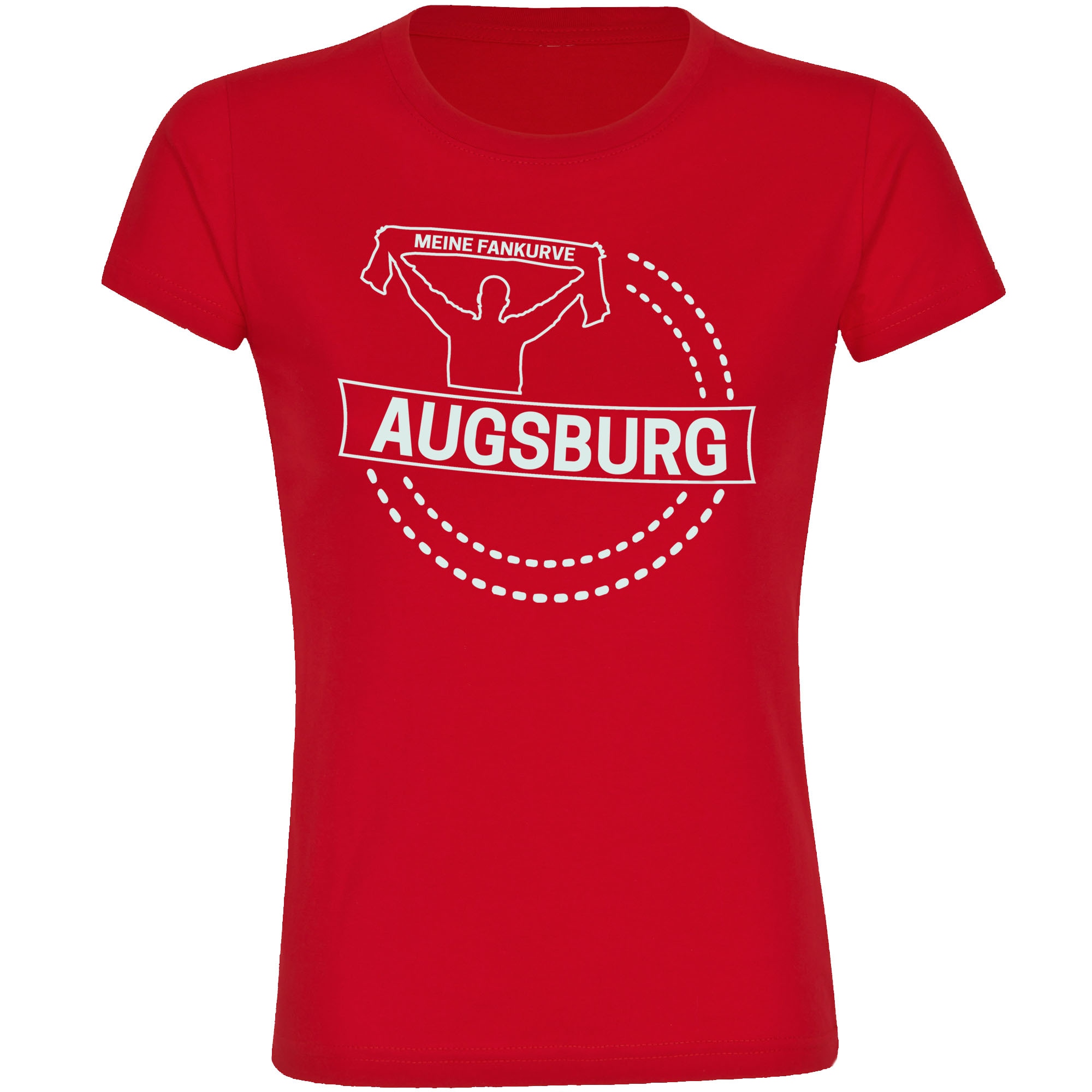 multifanshop Damen T-Shirt - Augsburg - Meine Fankurve - Druck wei&szlig; - Frauen - Bild 1