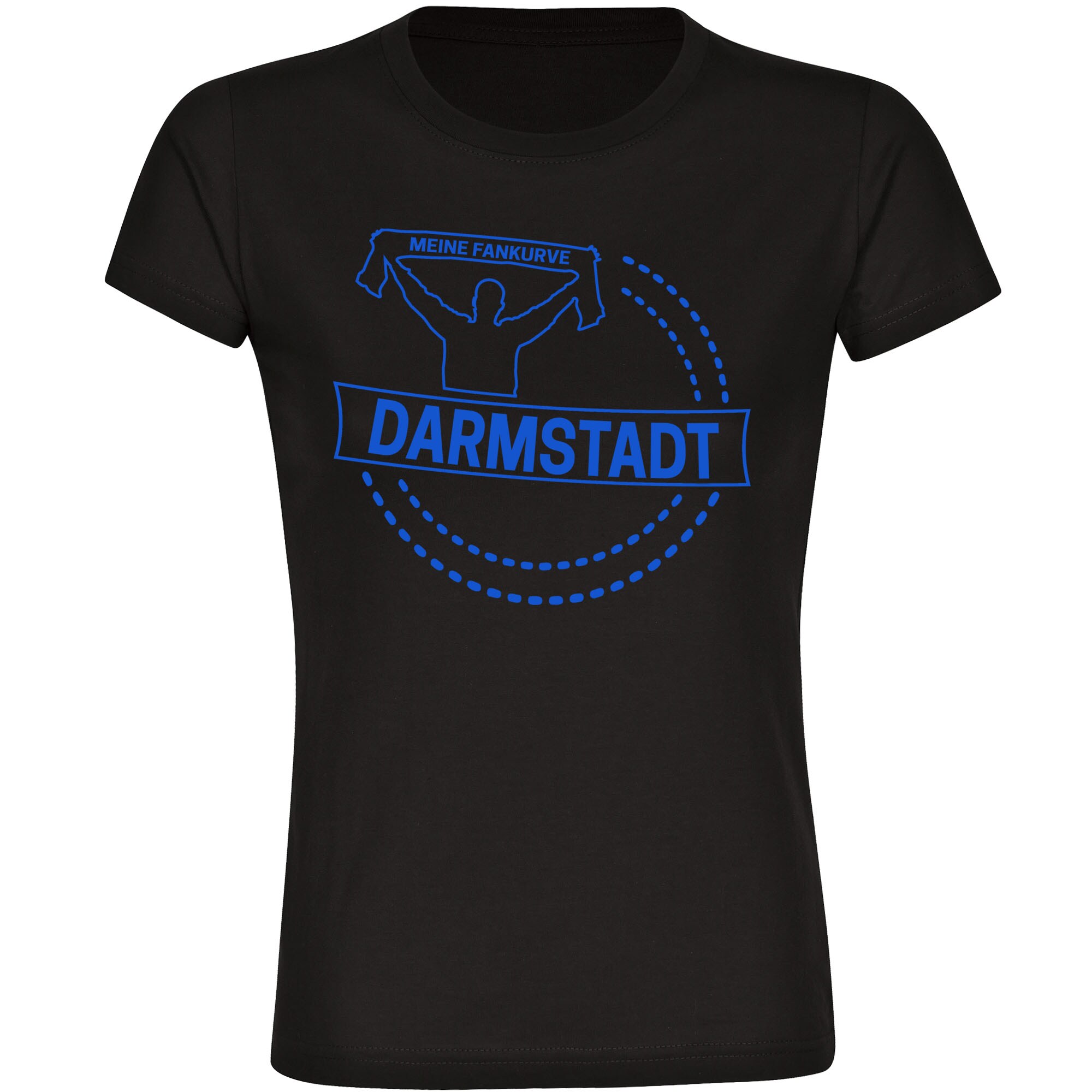 multifanshop Damen T-Shirt - Darmstadt - Meine Fankurve - Druck blau - Frauen - Bild 1