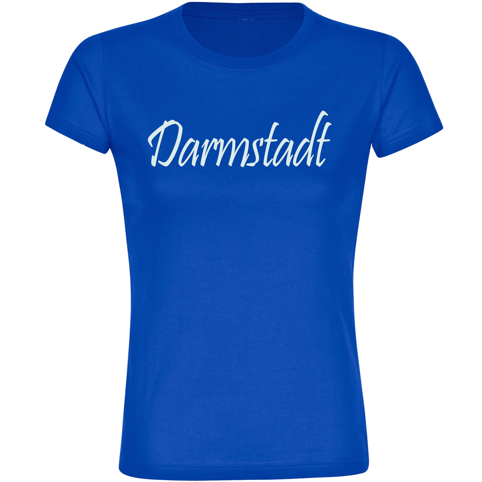 multifanshop Damen T-Shirt - Darmstadt - Schriftzug - Druck wei&szlig; - Frauen - Bild 1
