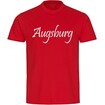 multifanshop Kinder T-Shirt - Augsburg - Schriftzug - Druck weiß - Kind