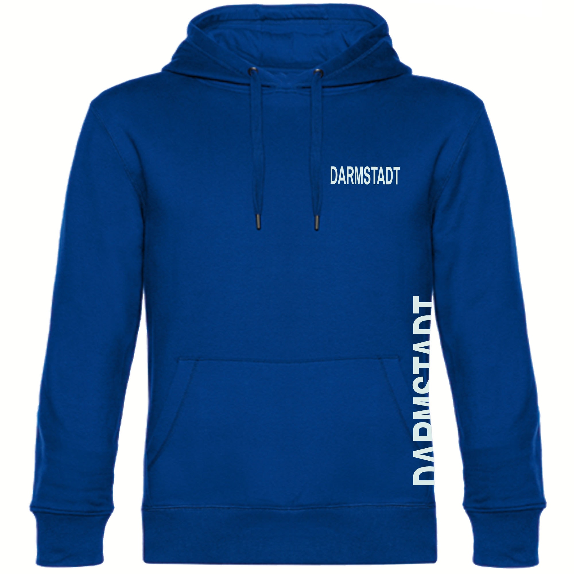 multifanshop Kapuzen Sweatshirt - Darmstadt - Brust & Seite - Druck wei&szlig; - Hoodie - Bild 1