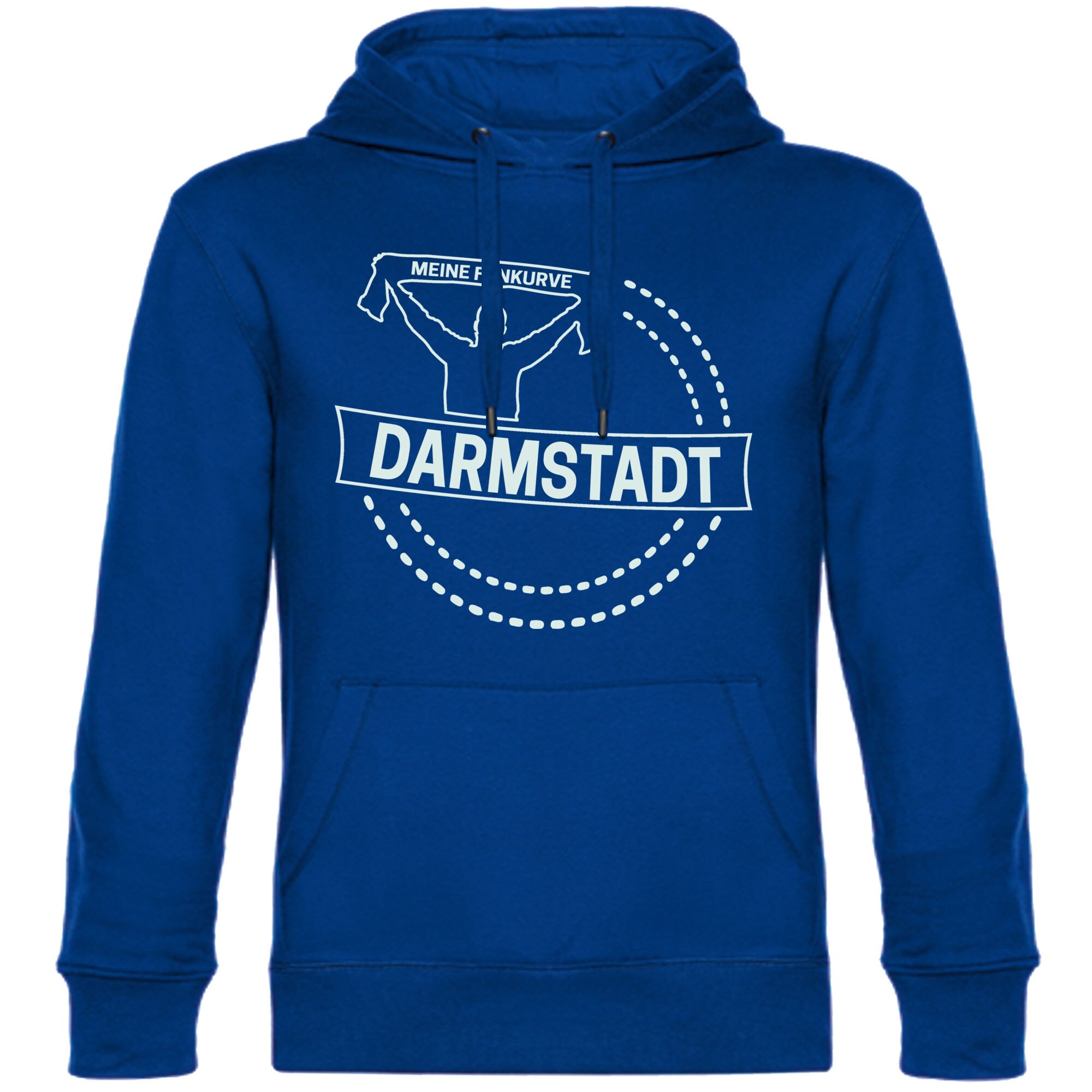 multifanshop Kapuzen Sweatshirt - Darmstadt - Meine Fankurve - Druck wei&szlig; - Hoodie - Bild 1