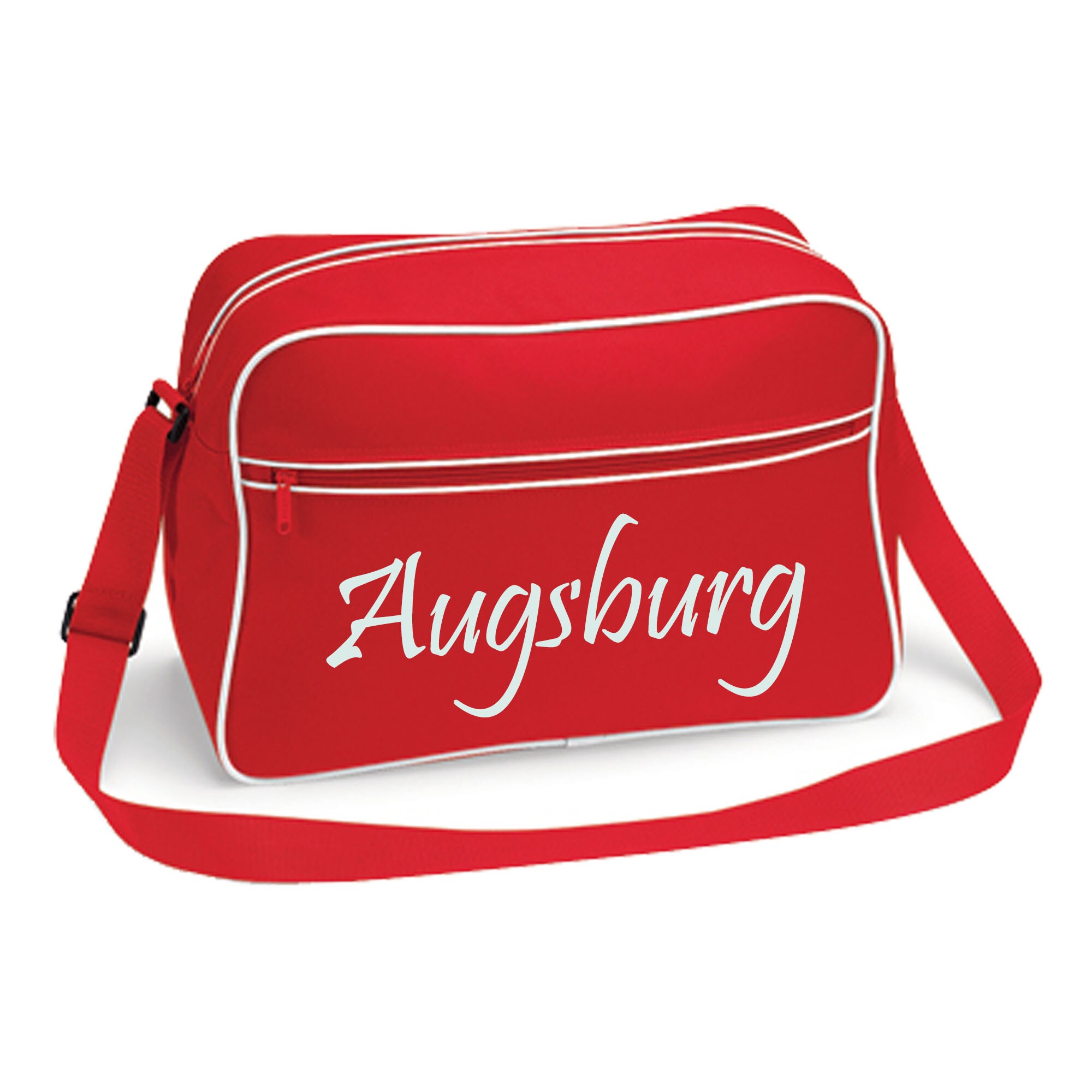 multifanshop Retrotasche - Augsburg - Schriftzug - Druck wei&szlig; - Tasche - Bild 1