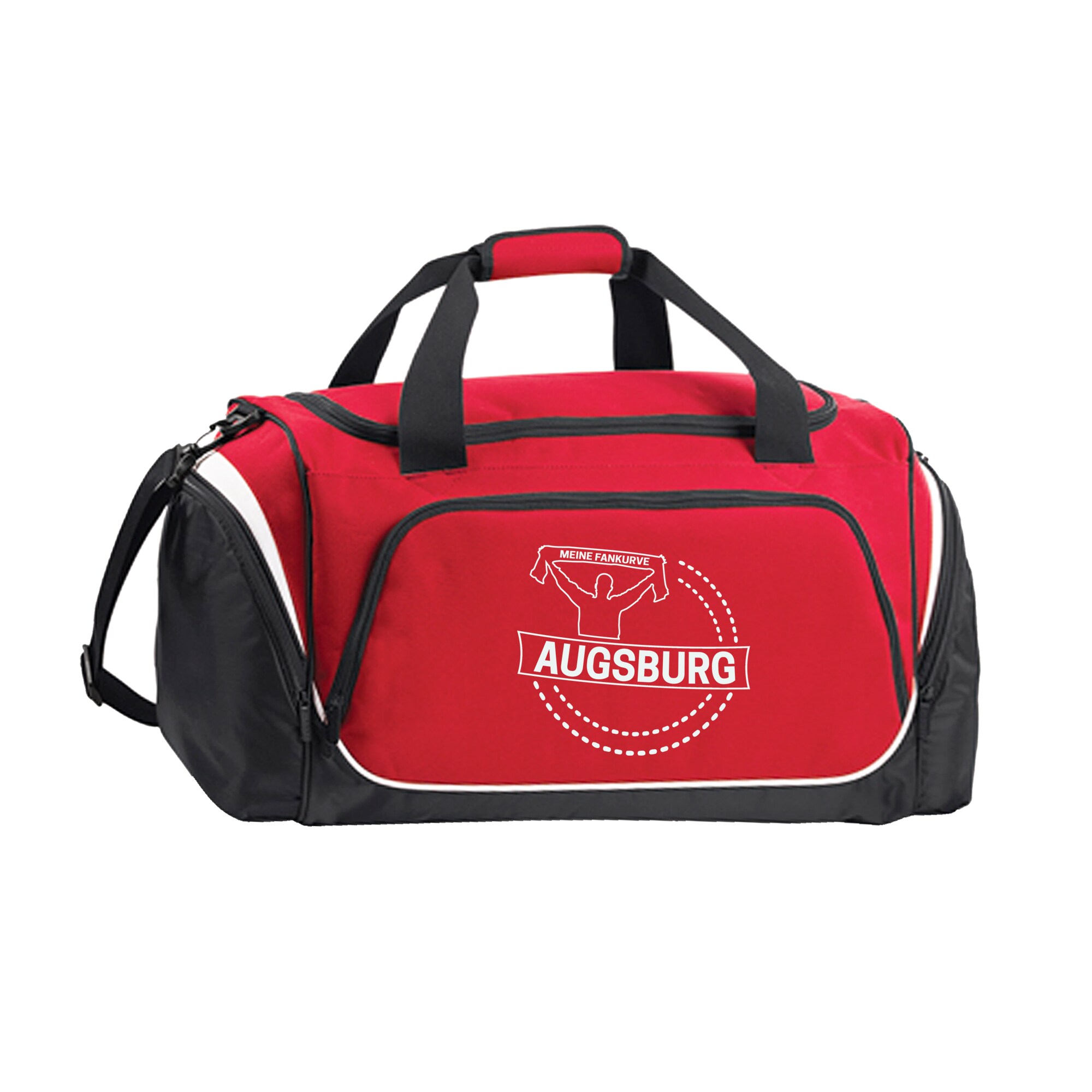 multifanshop Sporttasche - Augsburg - Meine Fankurve - Druck wei&szlig; - Tasche - Bild 1