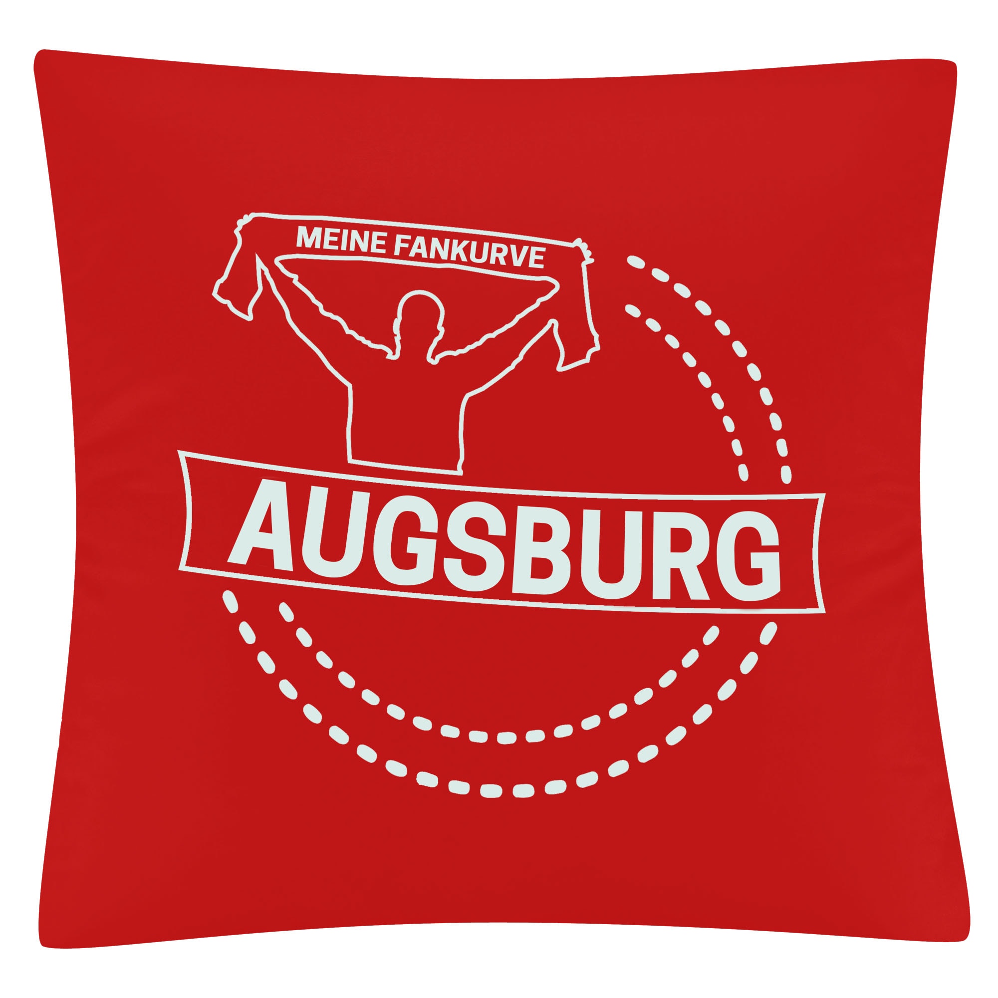 multifanshop Kissenbezug - Augsburg - Meine Fankurve - Druck wei&szlig; - Kissen - Bild 1