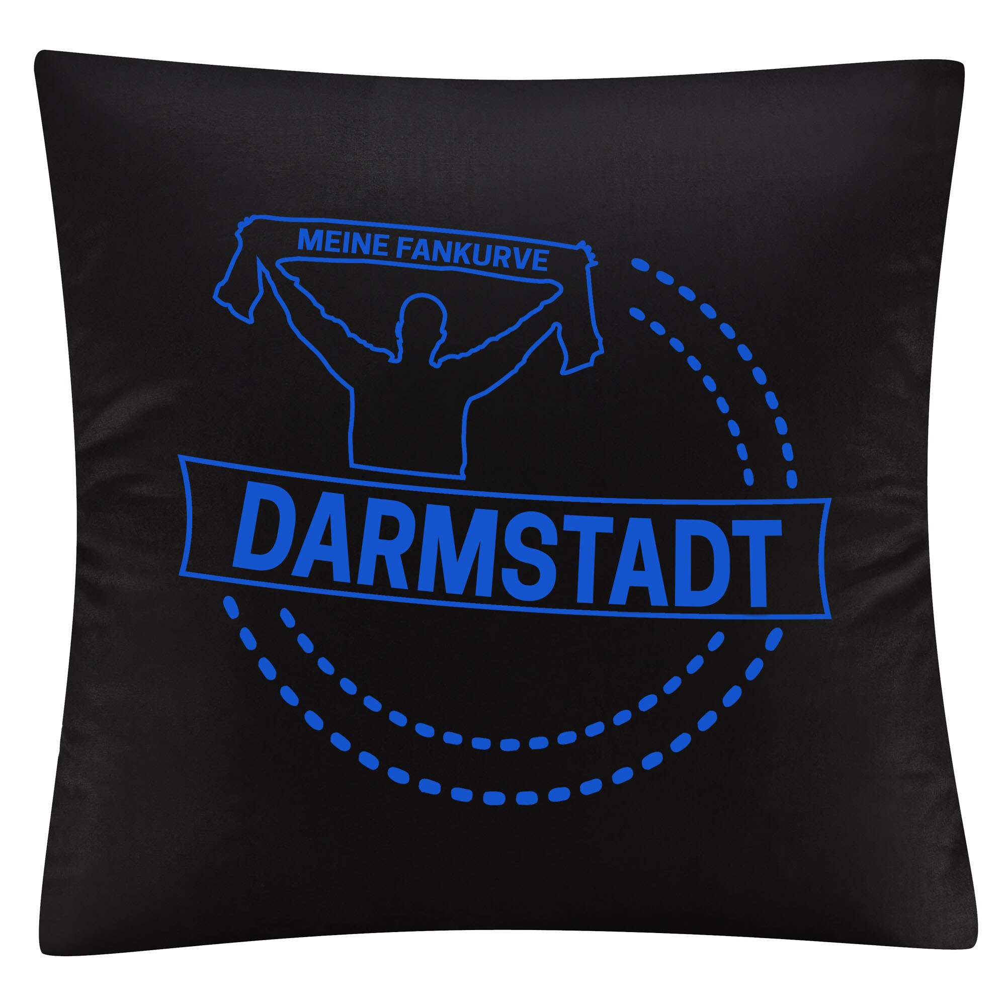 multifanshop Kissenbezug - Darmstadt - Meine Fankurve - Druck blau - Kissen - Bild 1