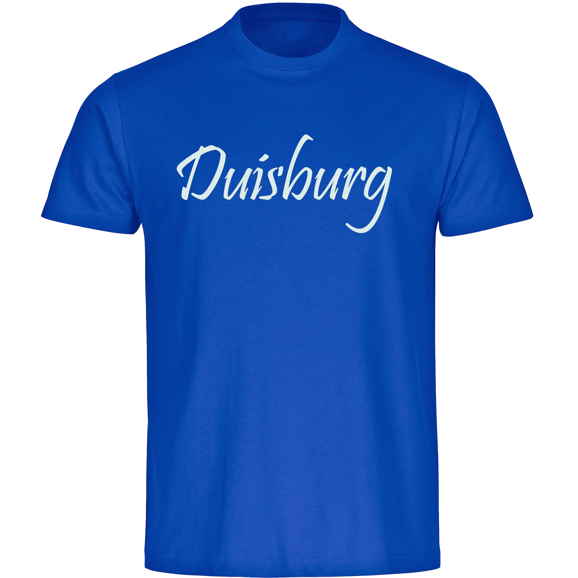 multifanshop Herren T-Shirt - Duisburg - Schriftzug - Druck wei&szlig; - M&auml;nner - Bild 1