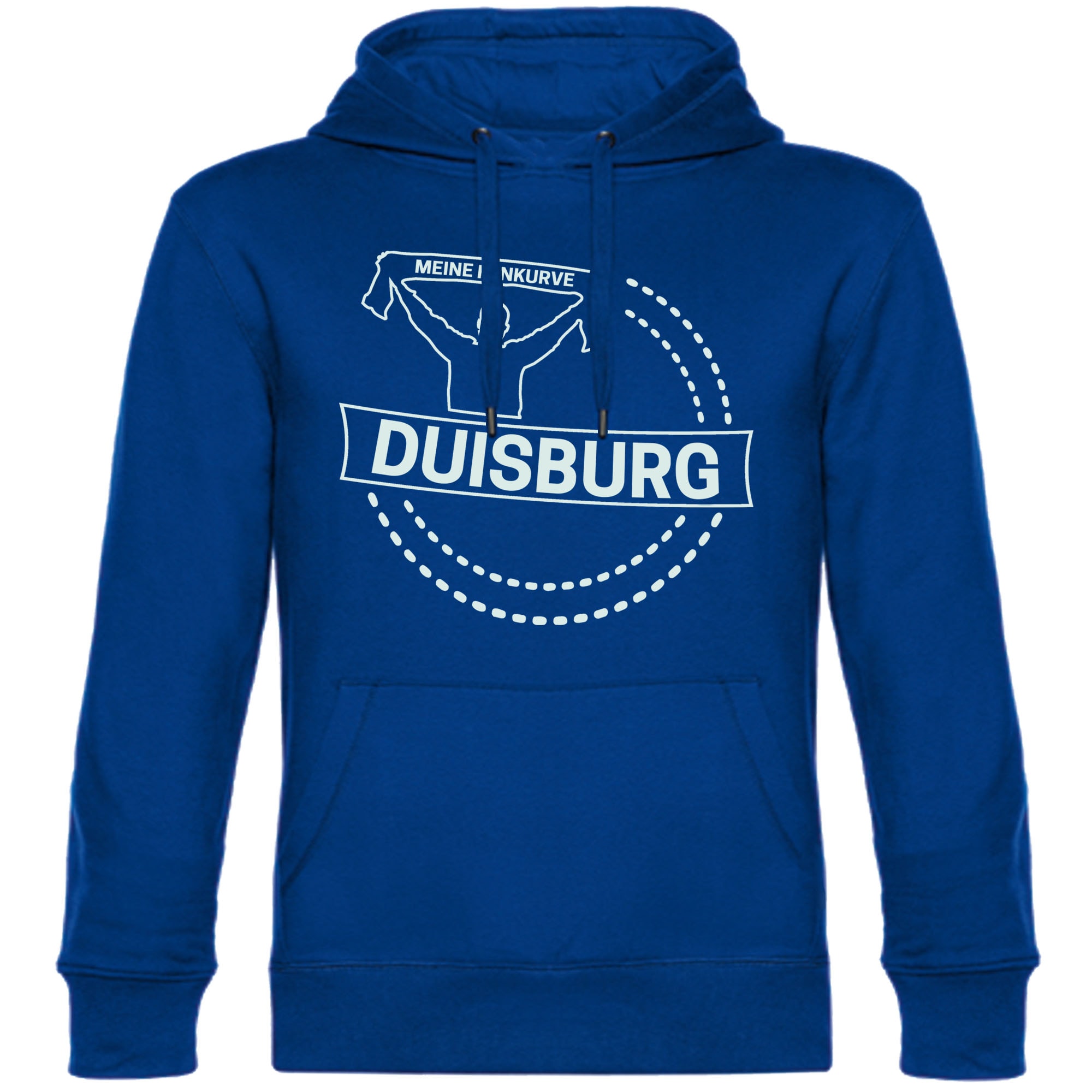multifanshop Kapuzen Sweatshirt - Duisburg - Meine Fankurve - Druck wei&szlig; - Hoodie - Bild 1