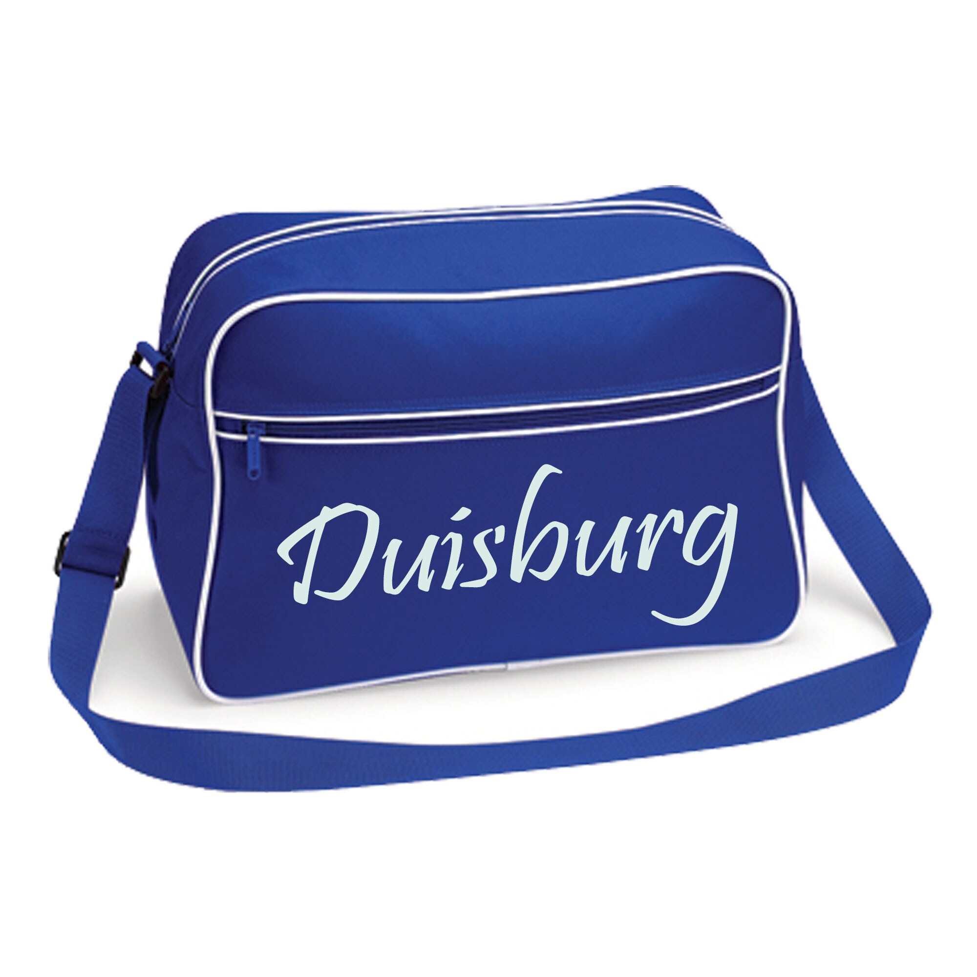 multifanshop Retrotasche - Duisburg - Schriftzug - Druck wei&szlig; - Tasche - Bild 1