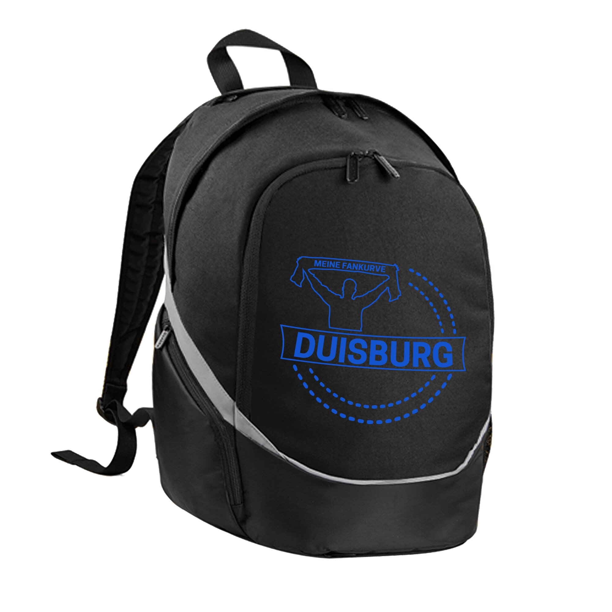 multifanshop Rucksack - Duisburg - Meine Fankurve - Druck blau - Tasche - Bild 1