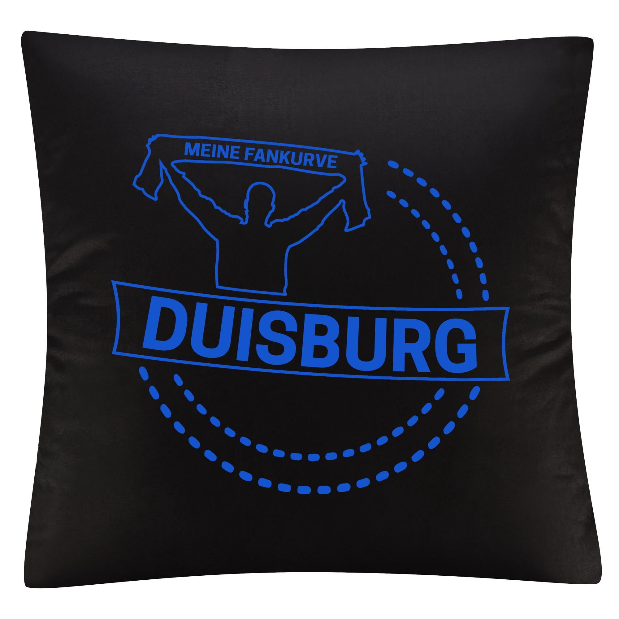 multifanshop Kissenbezug - Duisburg - Meine Fankurve - Druck blau - Kissen - Bild 1