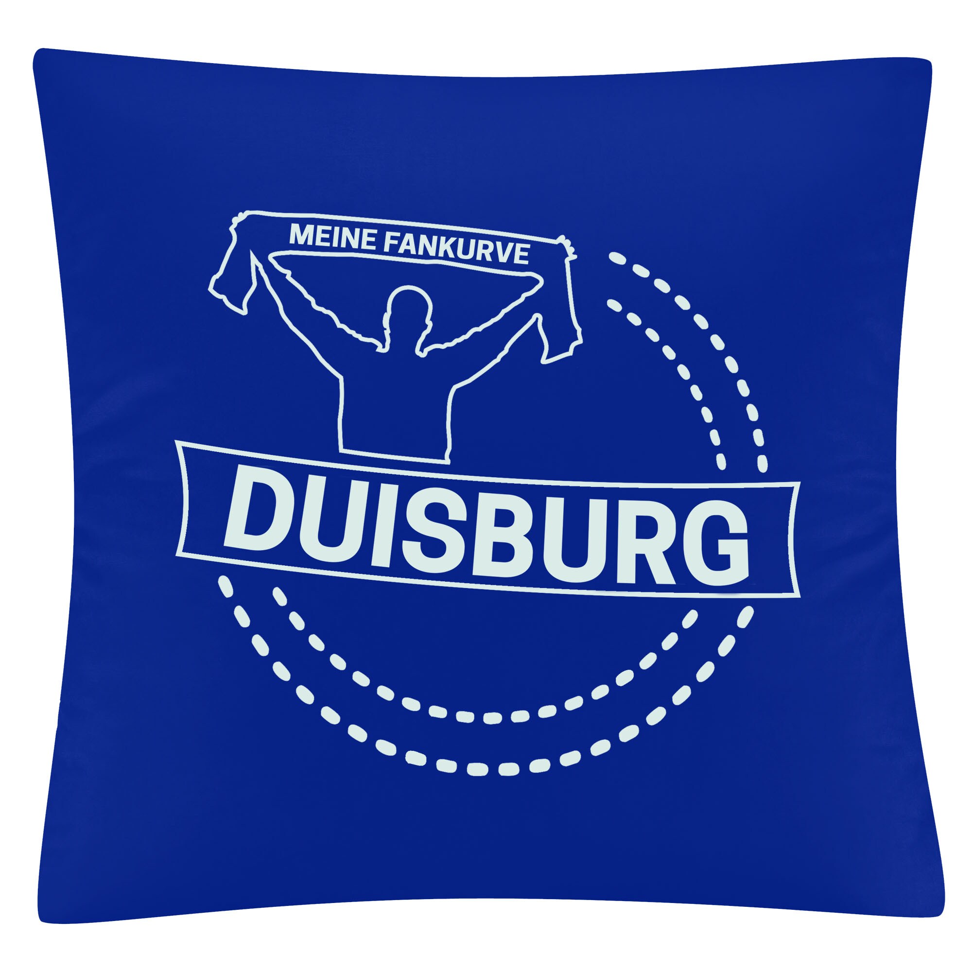multifanshop Kissenbezug - Duisburg - Meine Fankurve - Druck wei&szlig; - Kissen - Bild 1